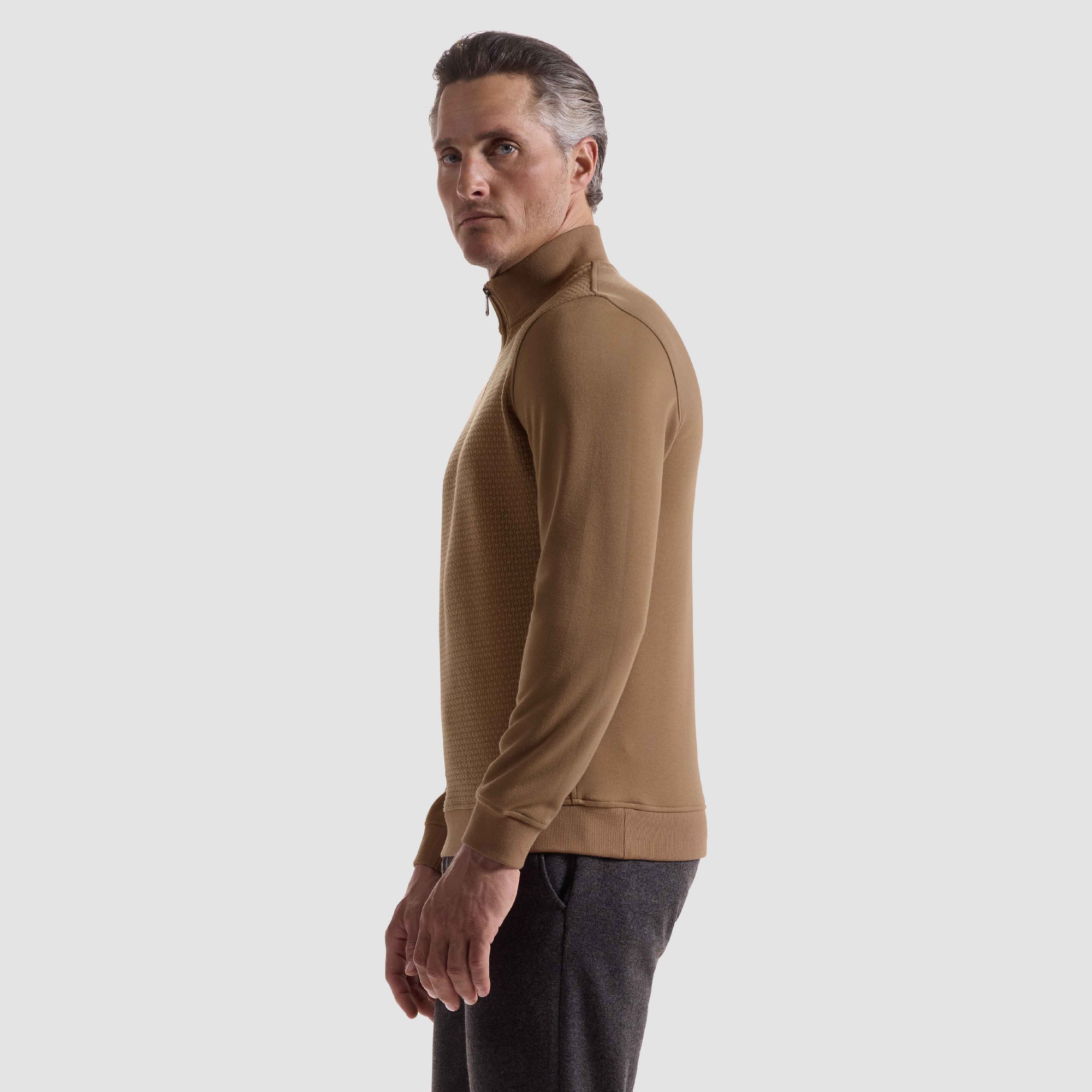 Basketweave Performance Quarter Zip