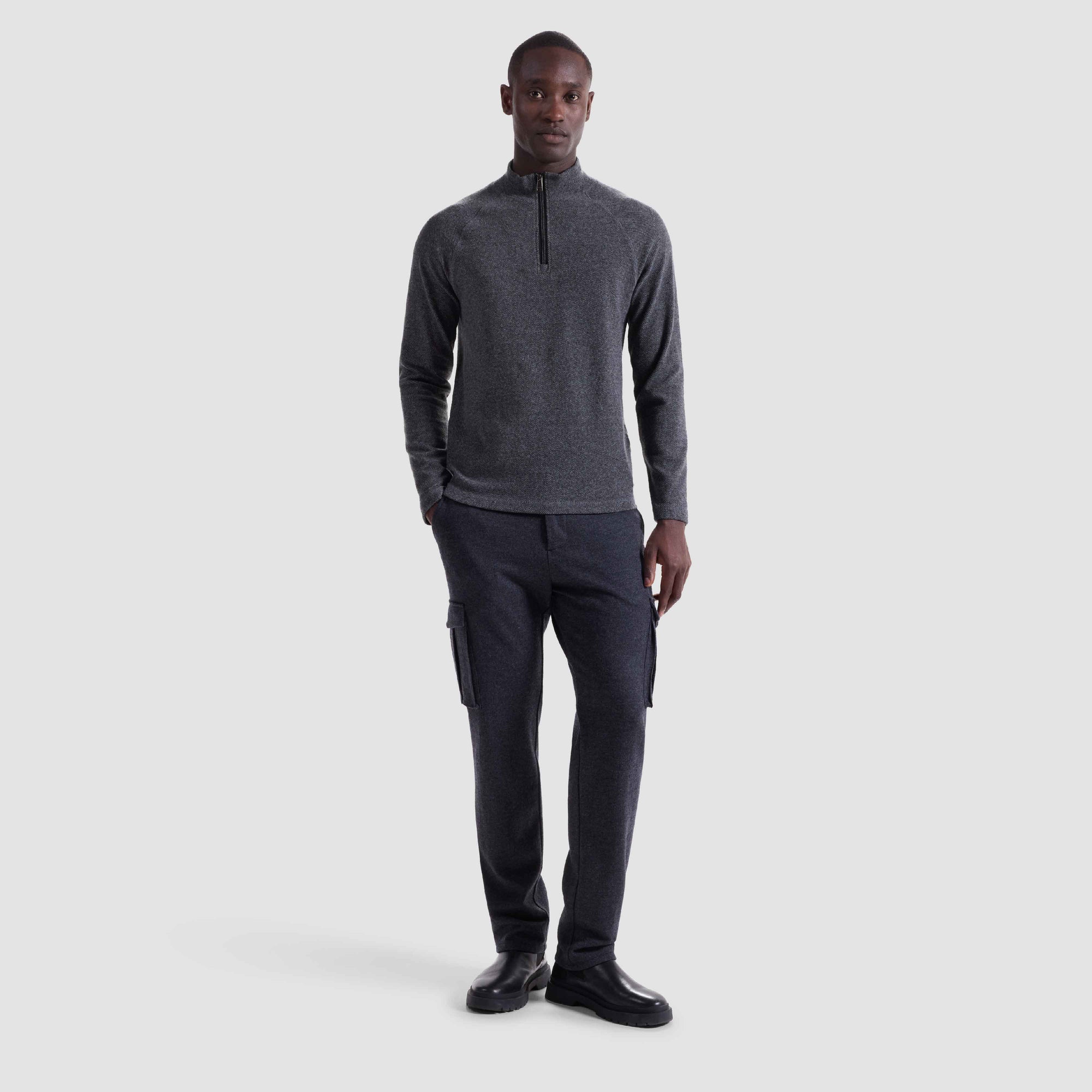 Diagonal Stripe Performance Quarter Zip