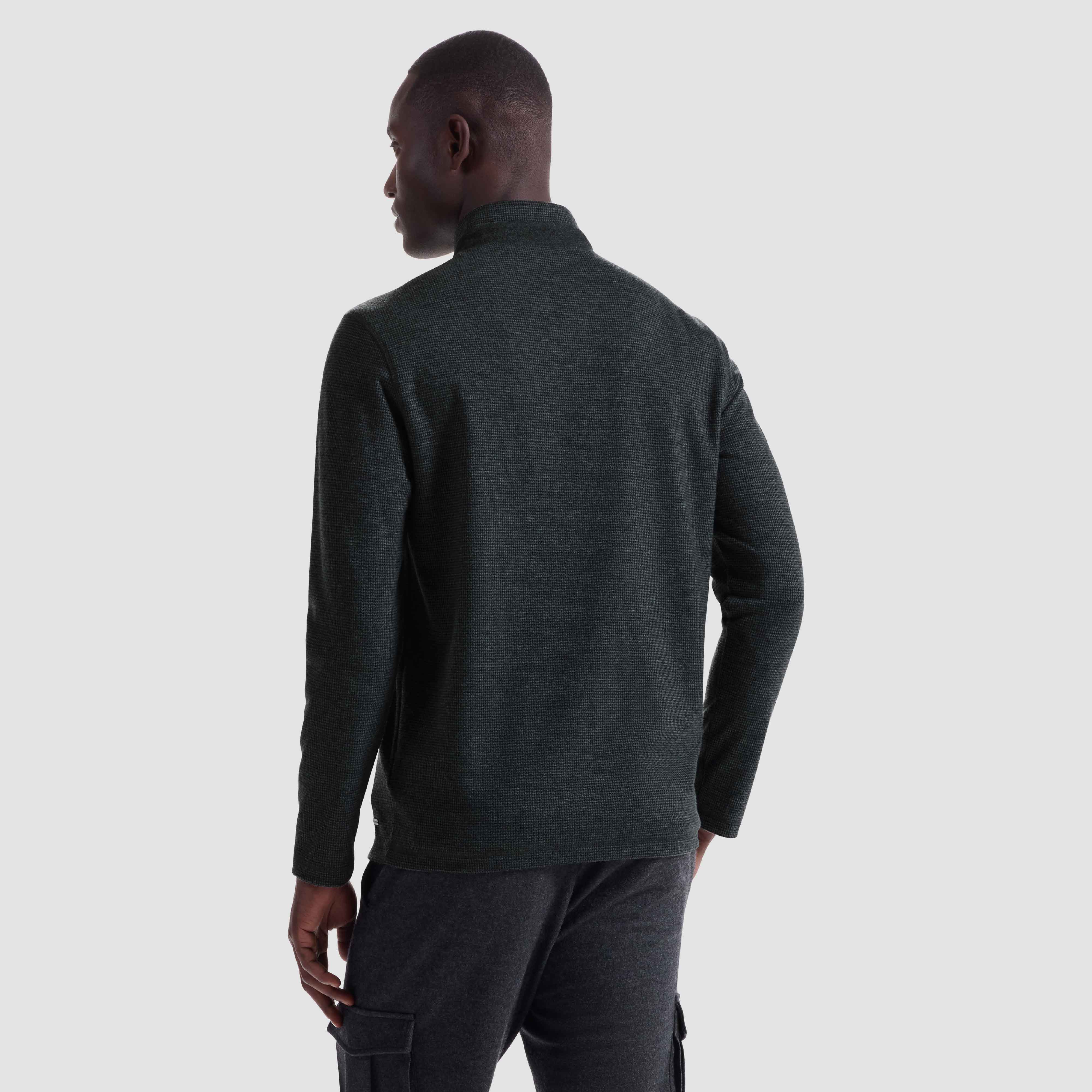Houndstooth Performance Quarter Zip – BUGATCHI