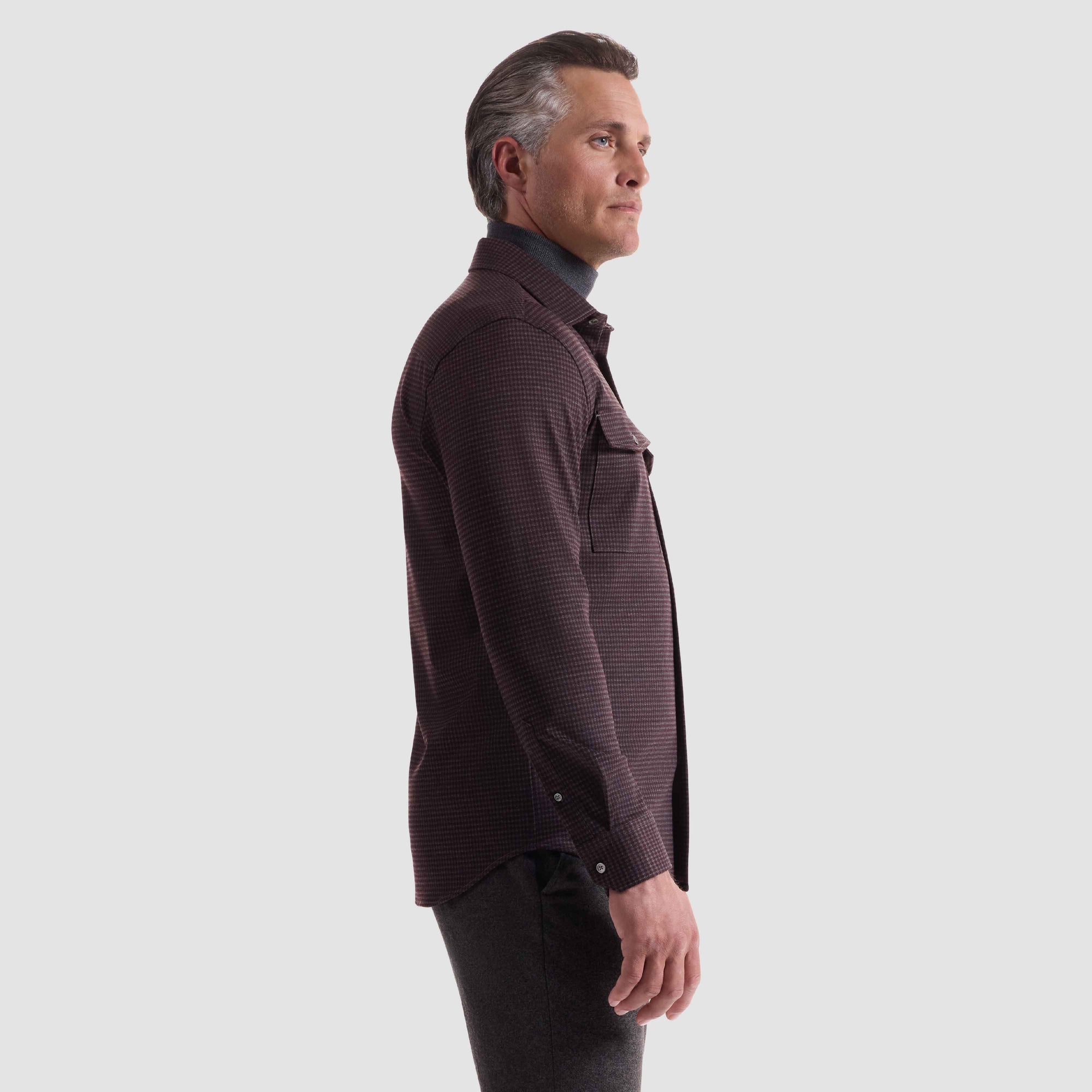 Houndstooth Knit Shirt