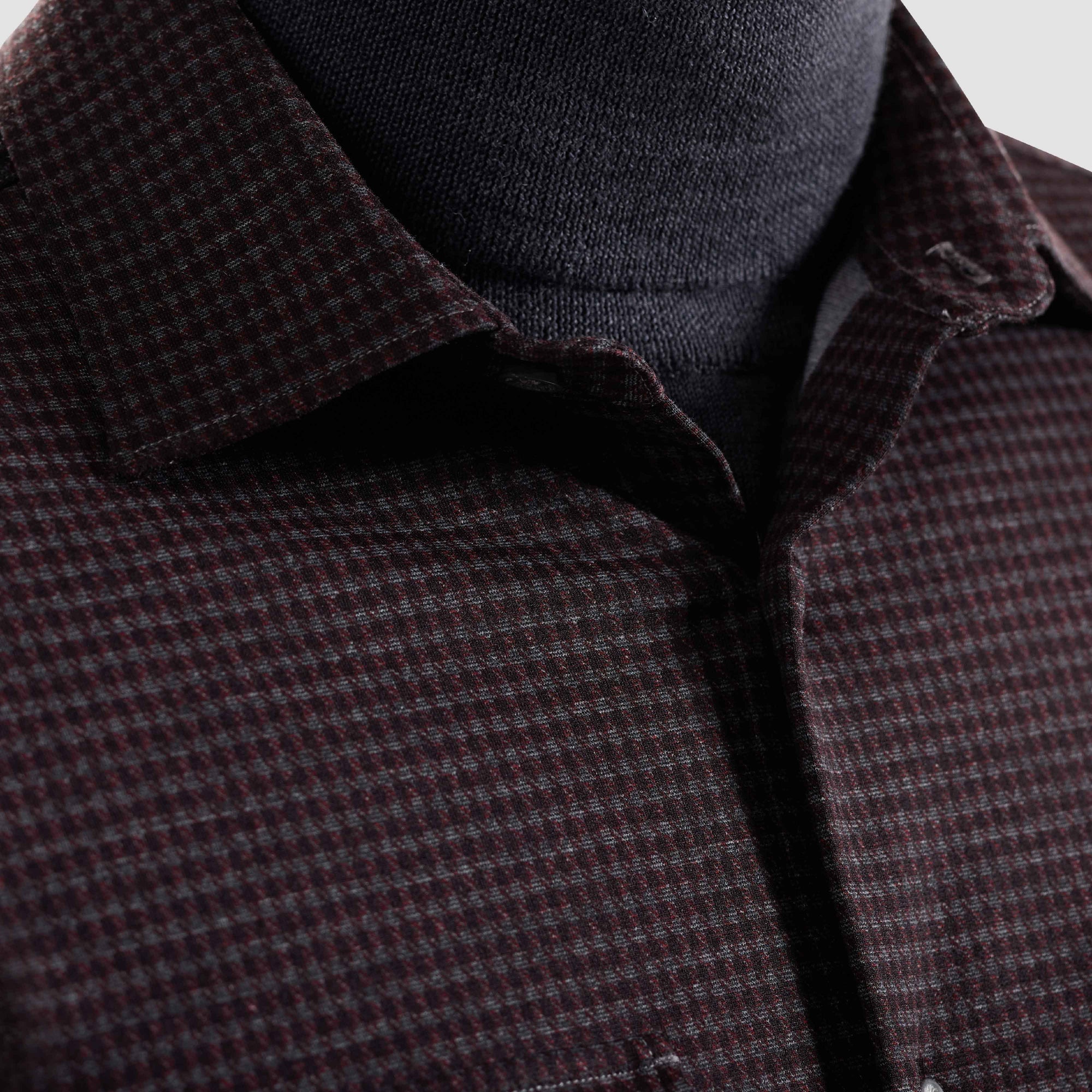 Houndstooth Knit Shirt