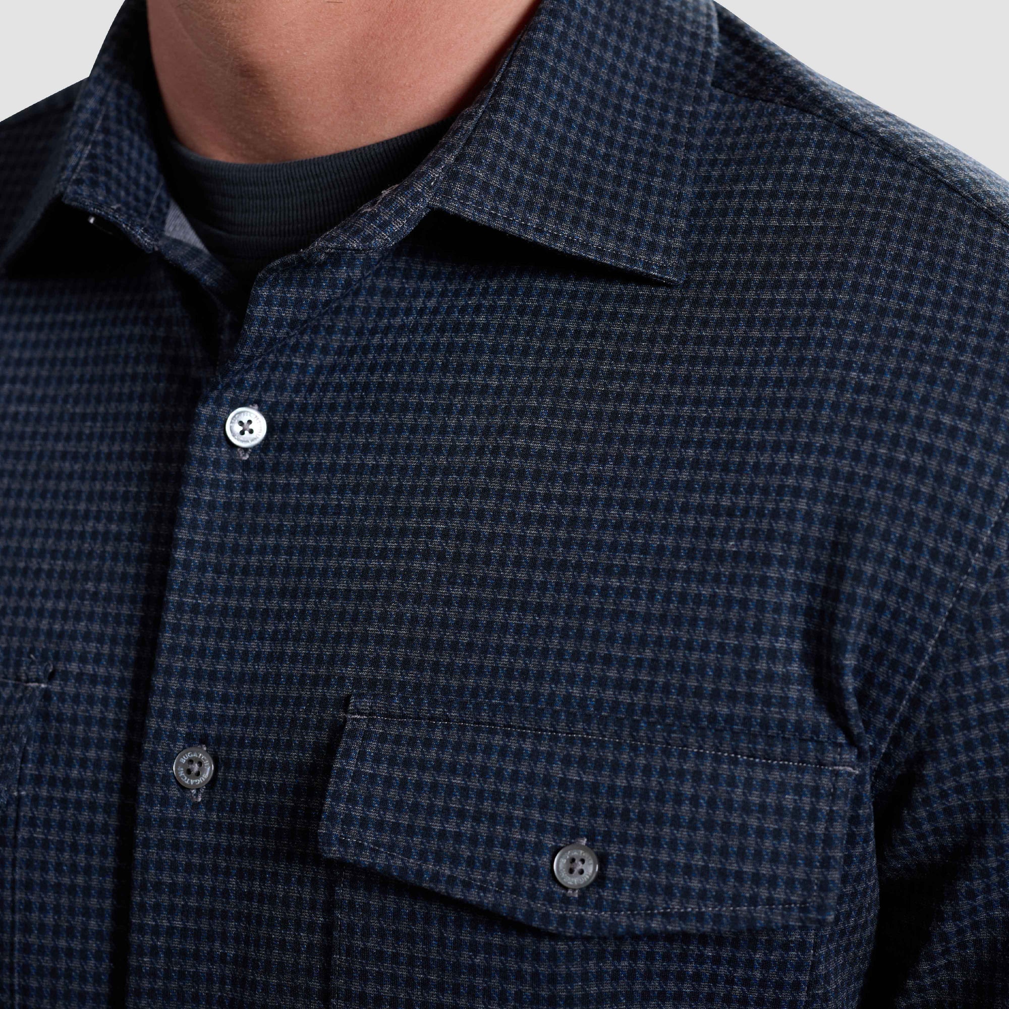 Houndstooth Knit Shirt