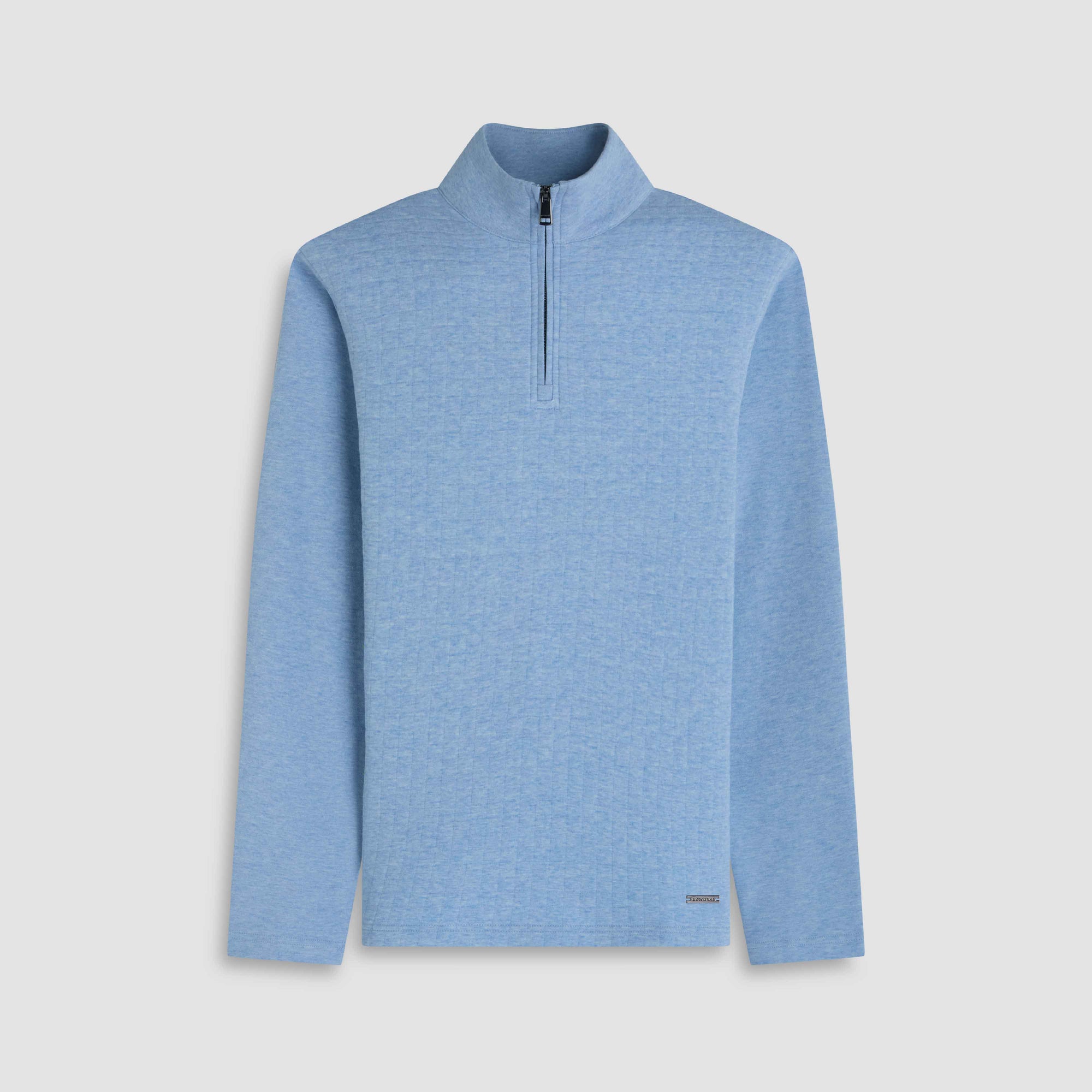 Heathered Waffle Knit Quarter Zip