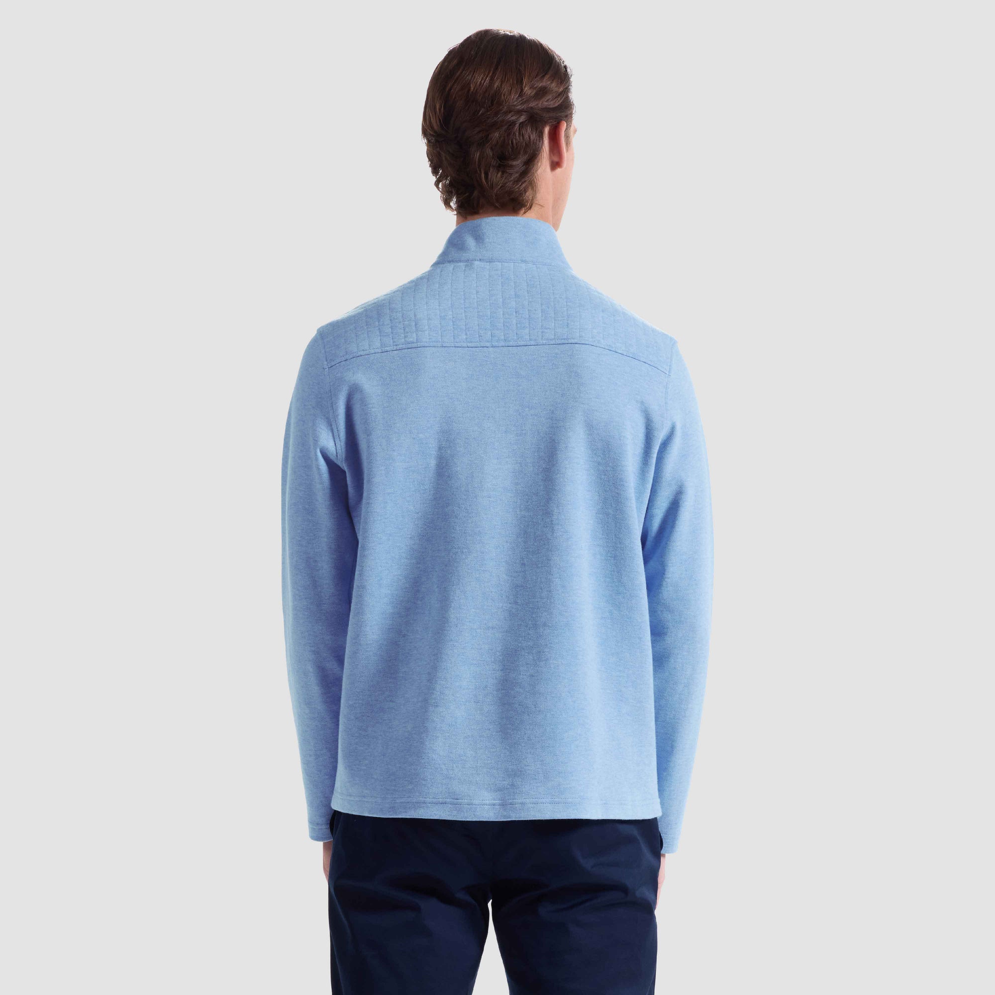 Heathered Waffle Knit Quarter Zip