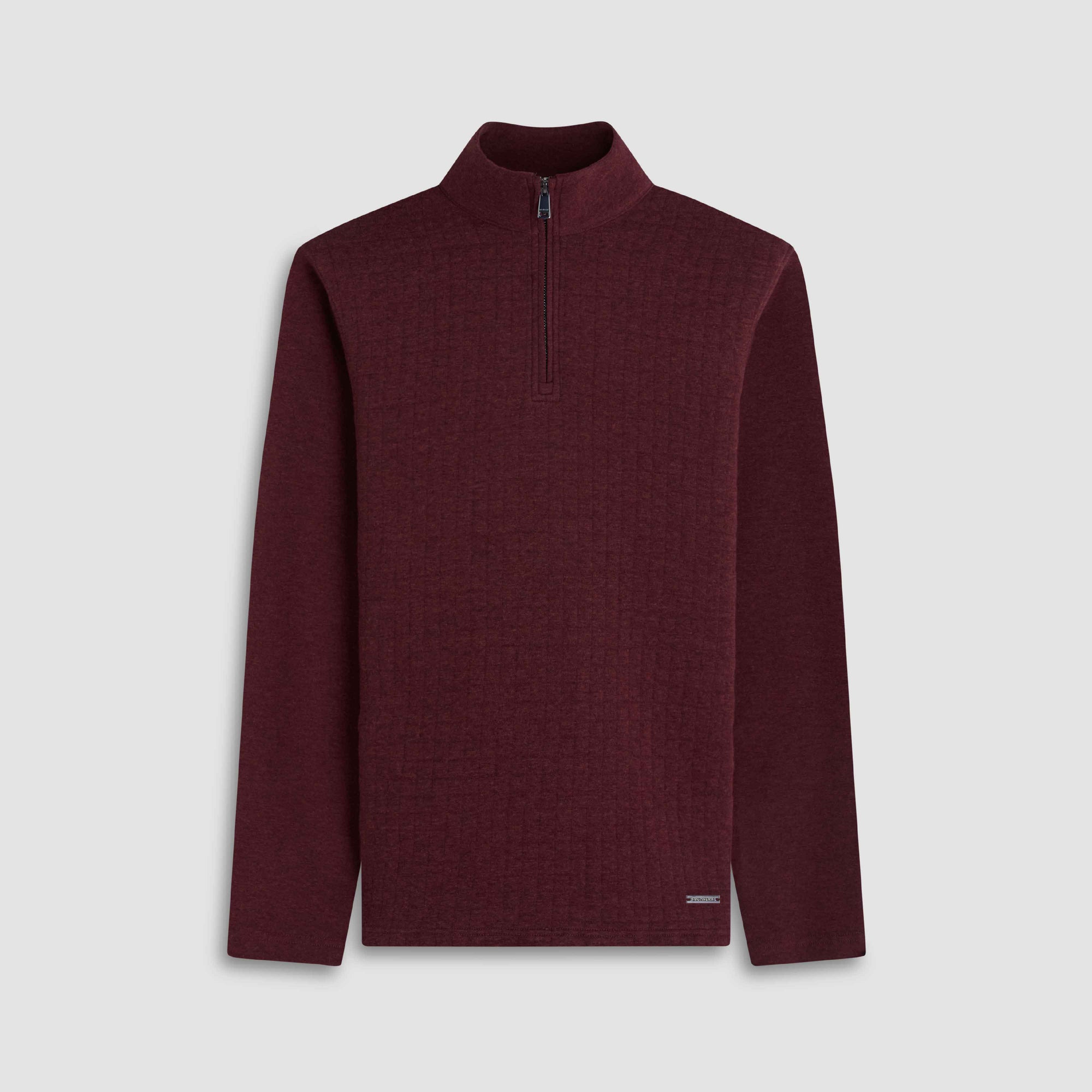 Heathered Waffle Knit Quarter Zip