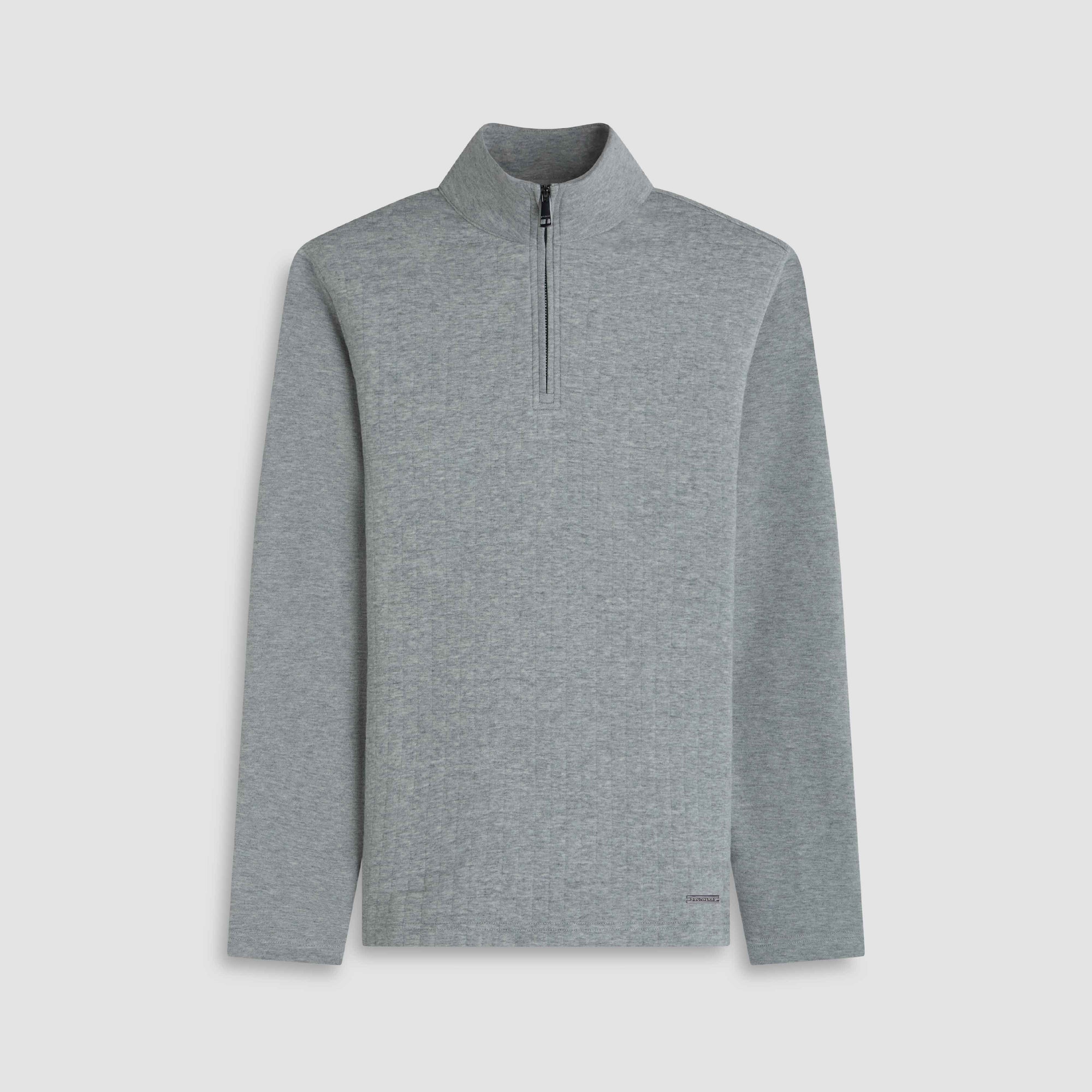 Heathered Waffle Knit Quarter Zip
