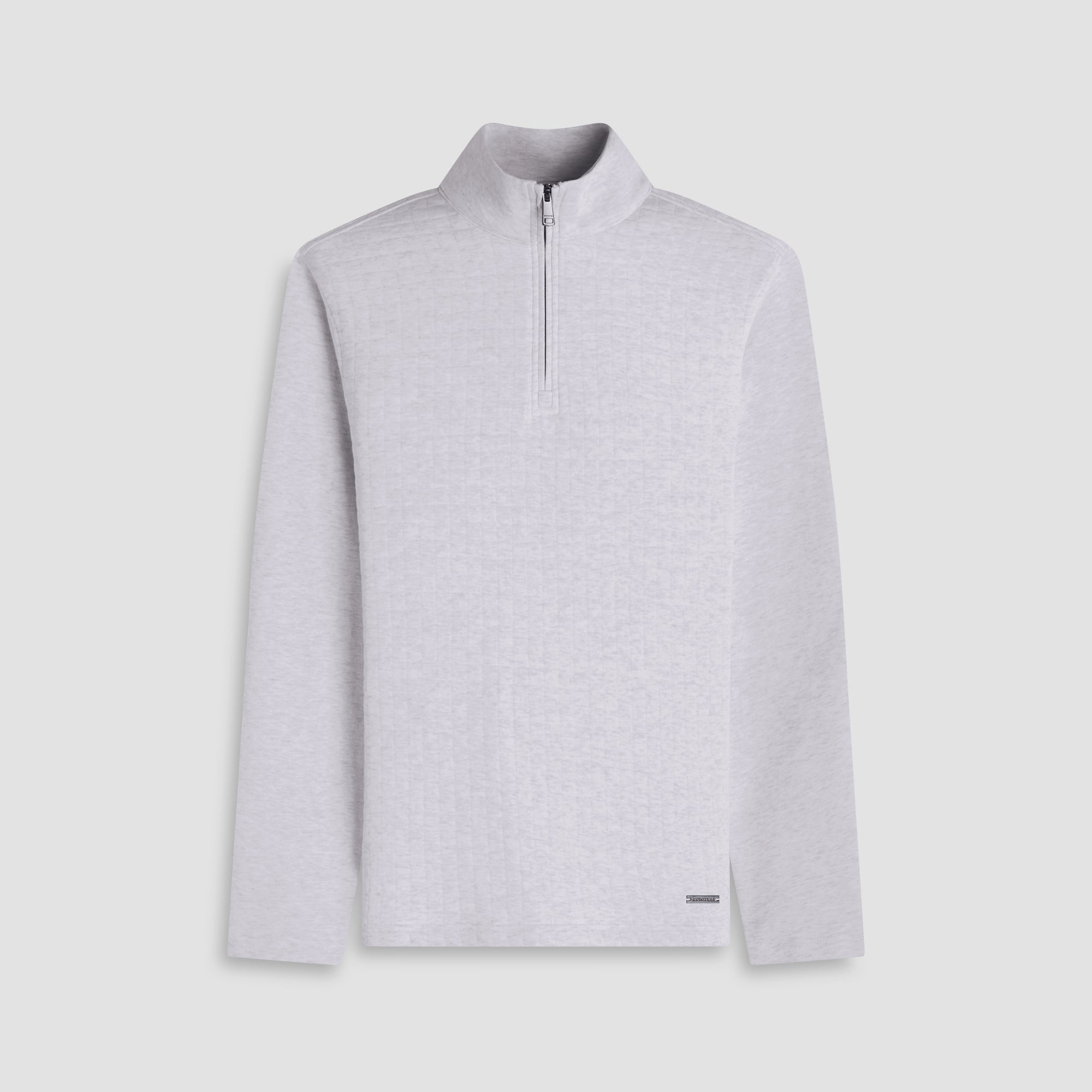 Heathered Waffle Knit Quarter Zip
