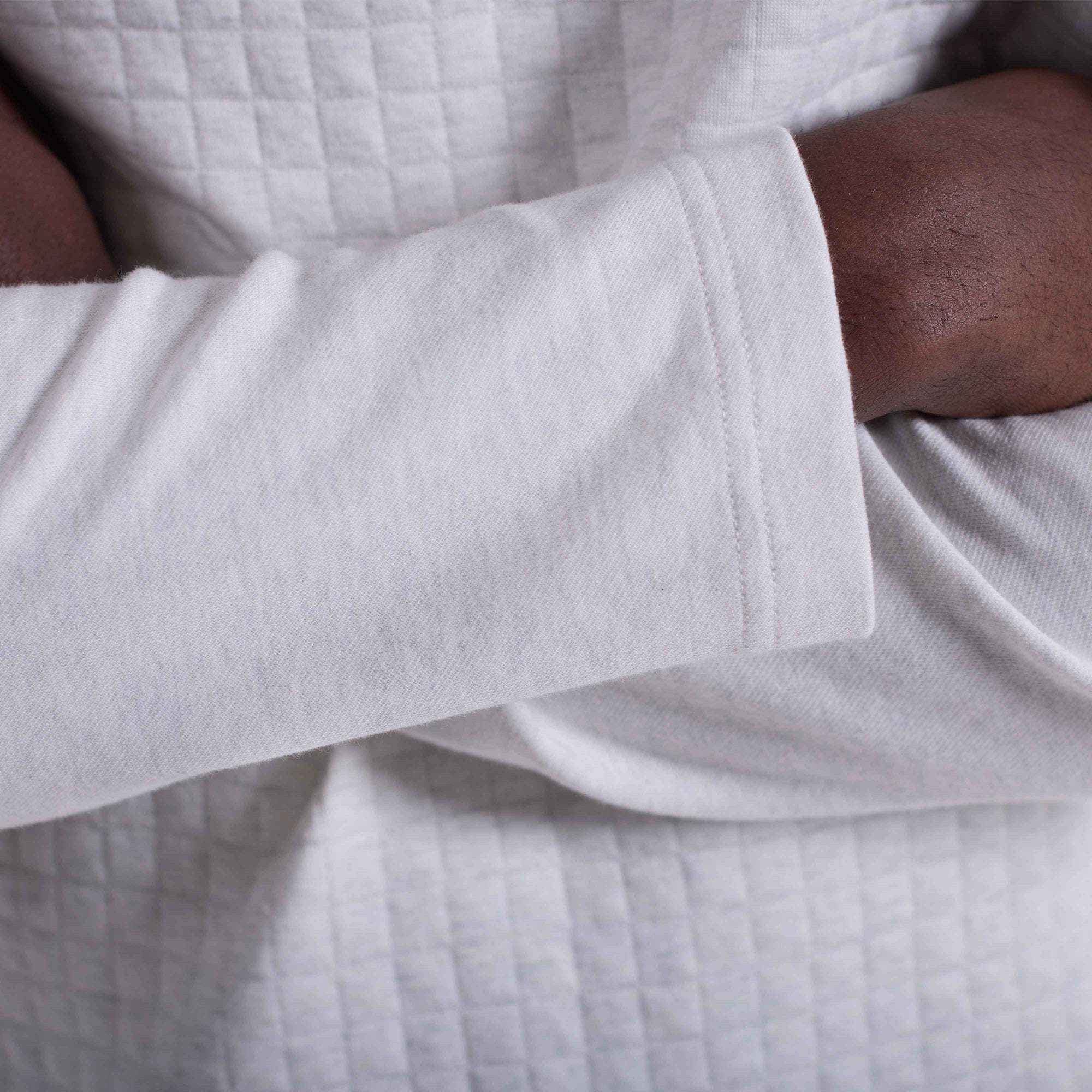 Heathered Waffle Knit Quarter Zip