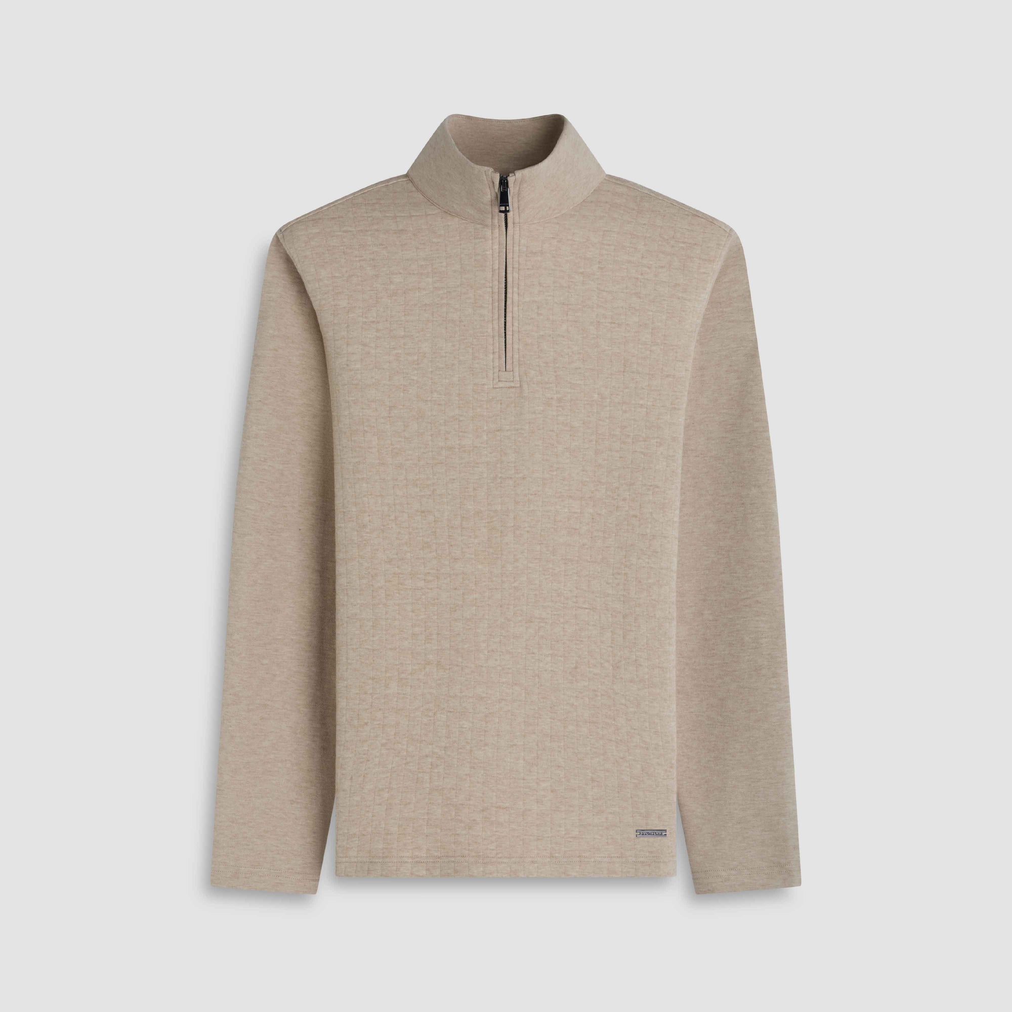 Heathered Waffle Knit Quarter Zip