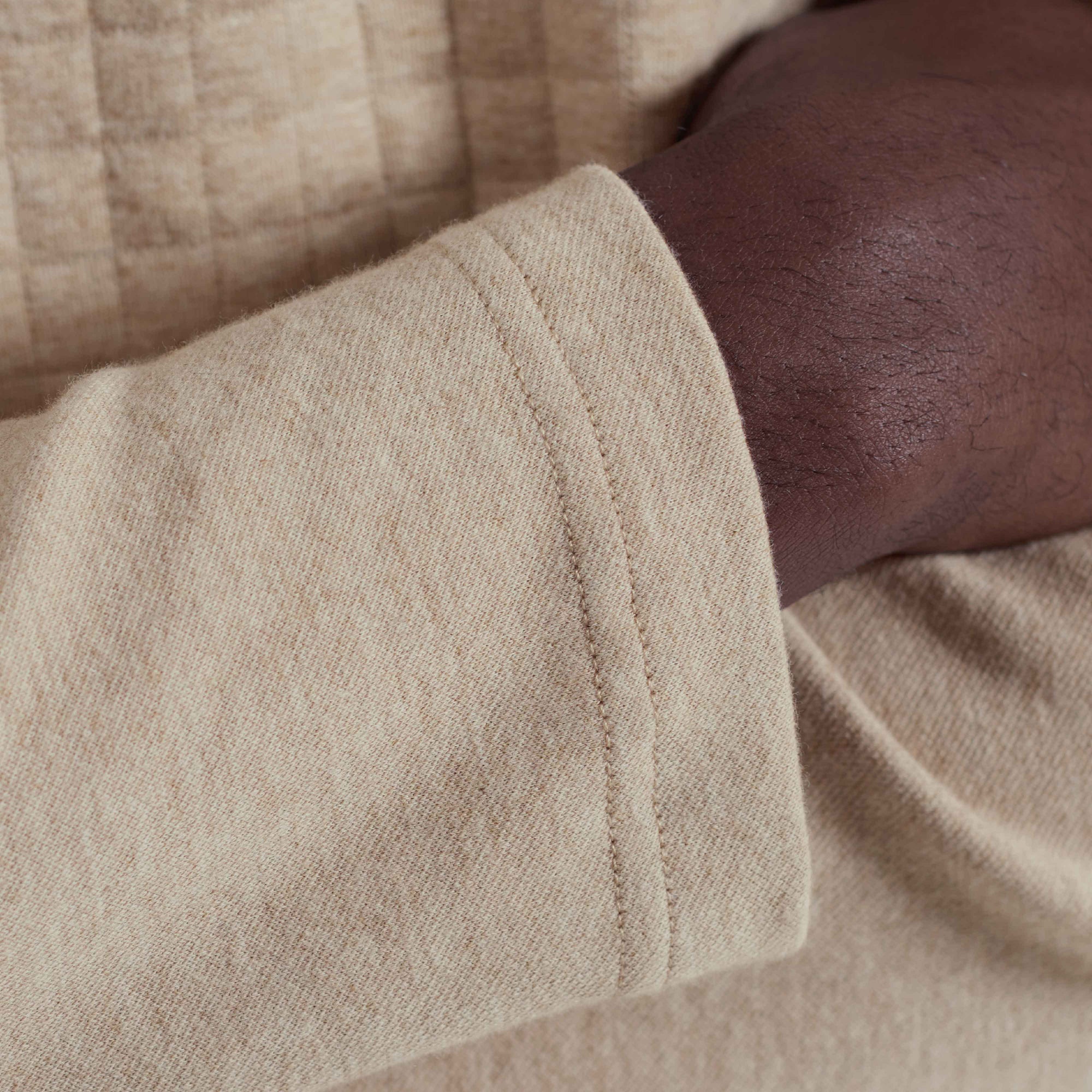 Heathered Waffle Knit Quarter Zip