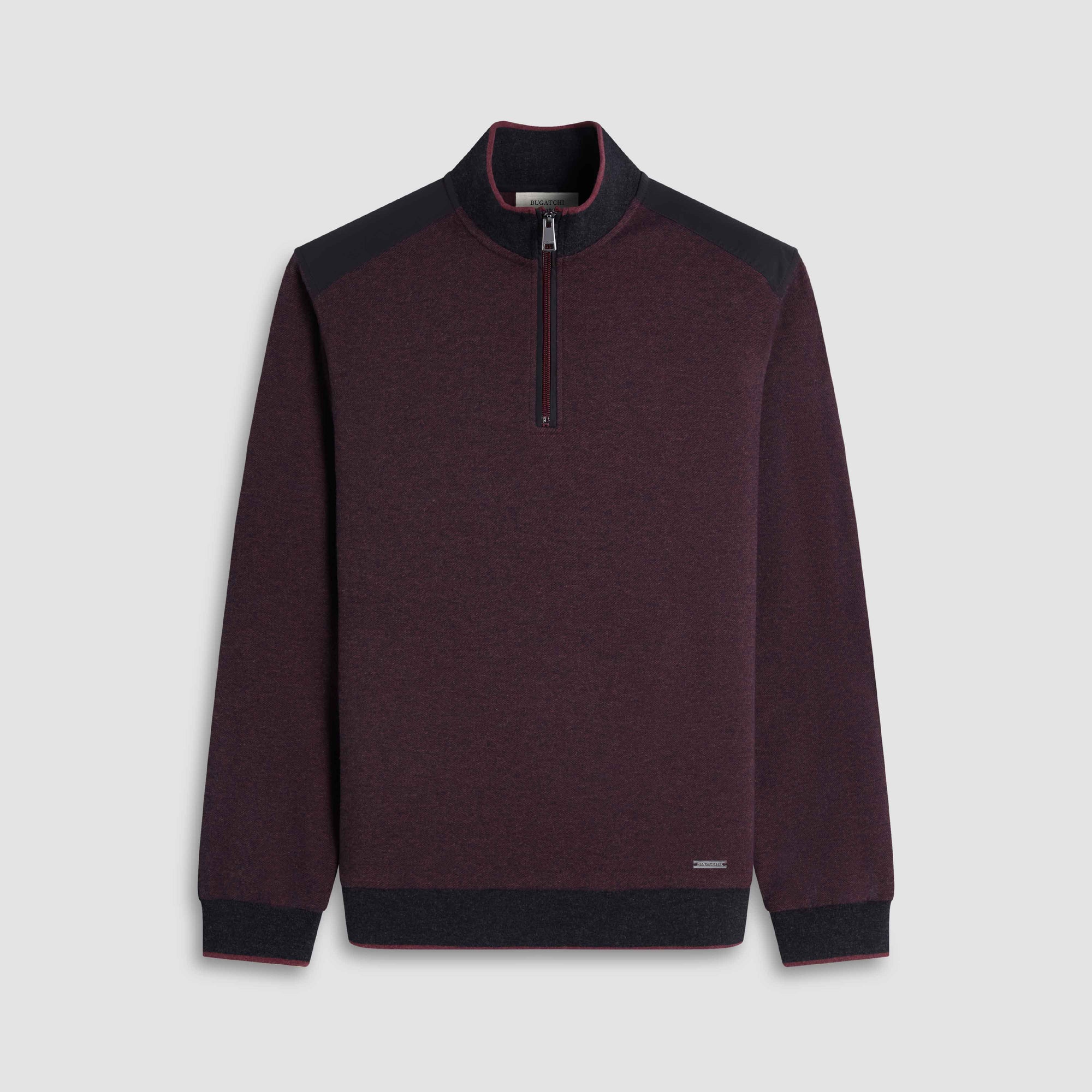 Diagonal Stripe Melange Quarter Zip