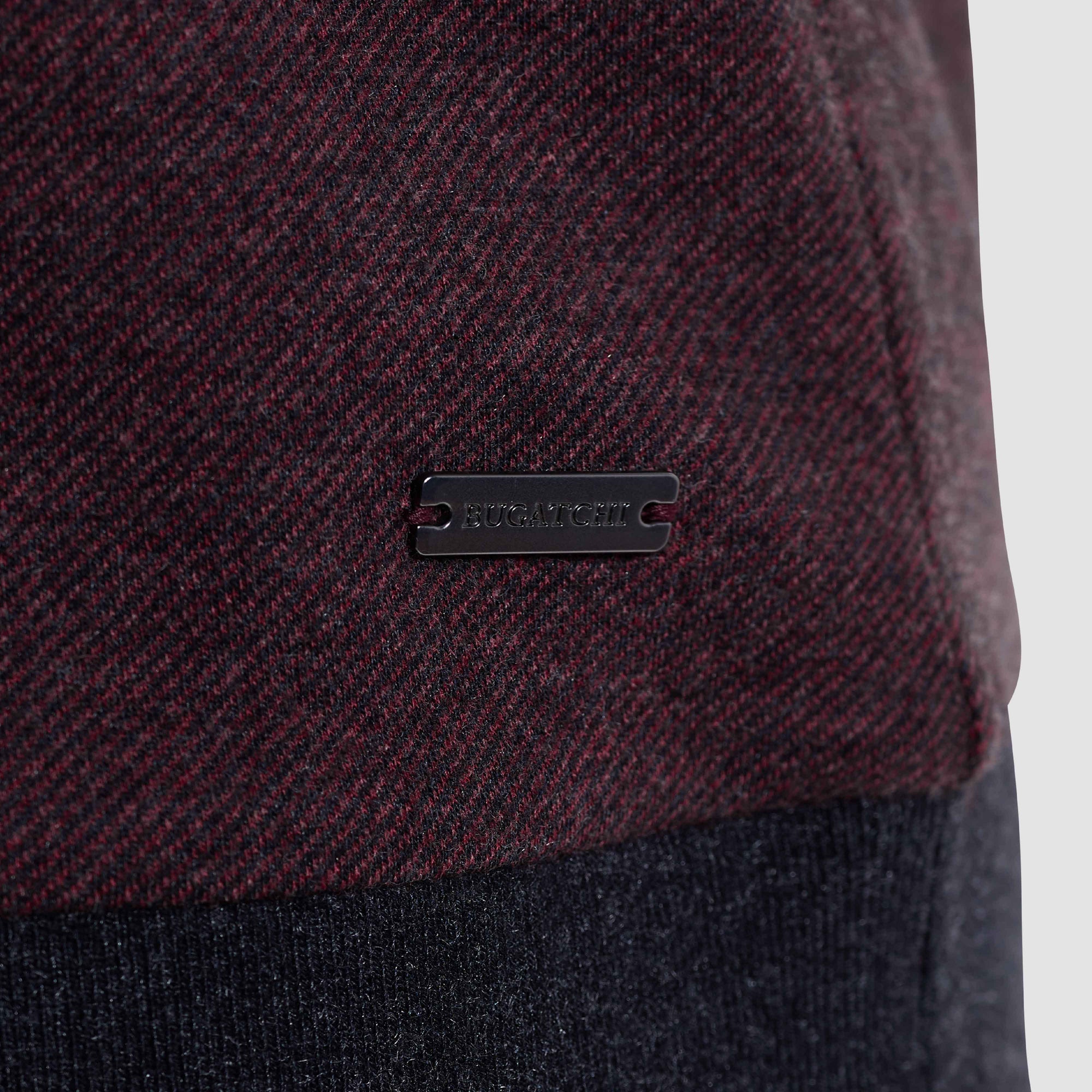 Diagonal Stripe Melange Quarter Zip