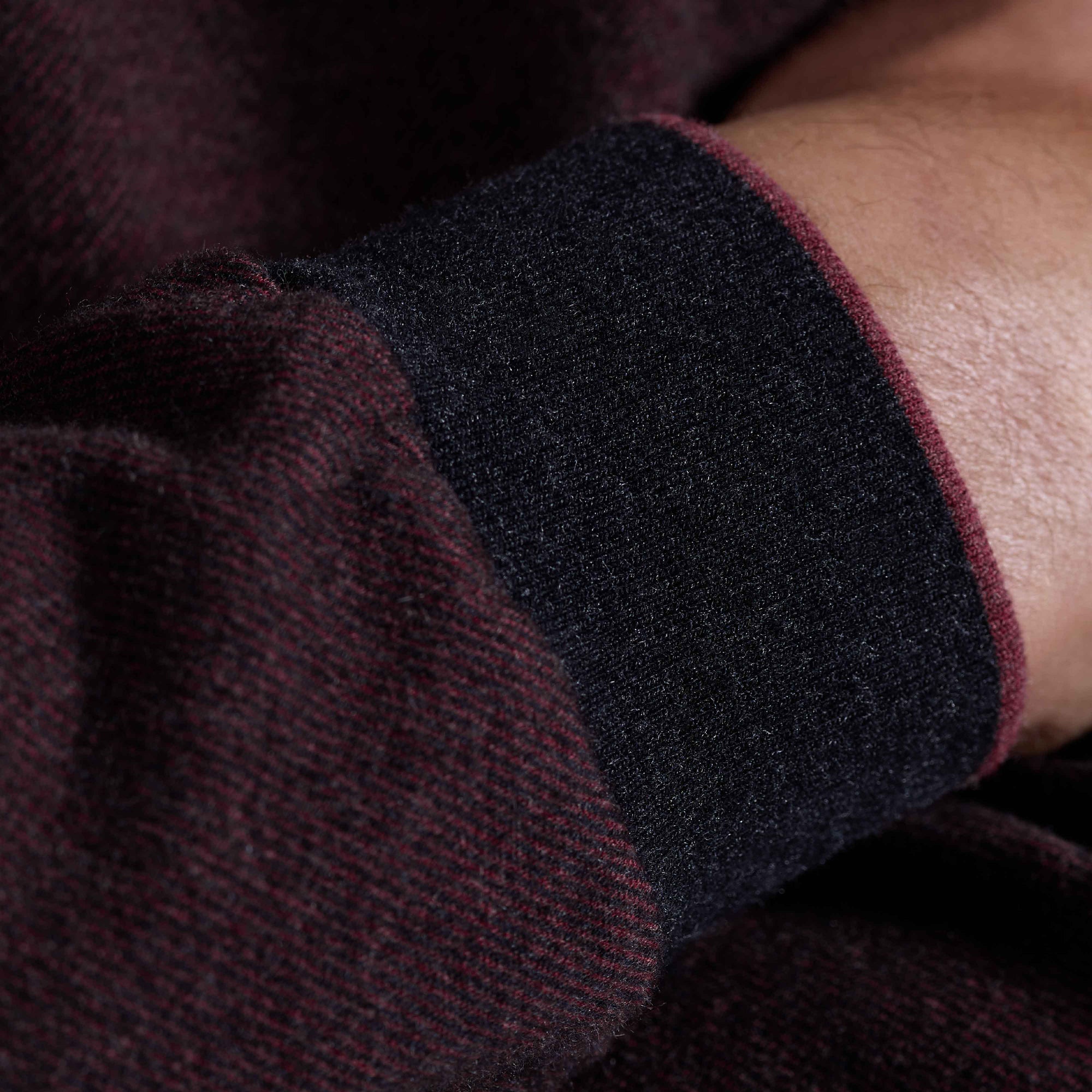 Diagonal Stripe Melange Quarter Zip