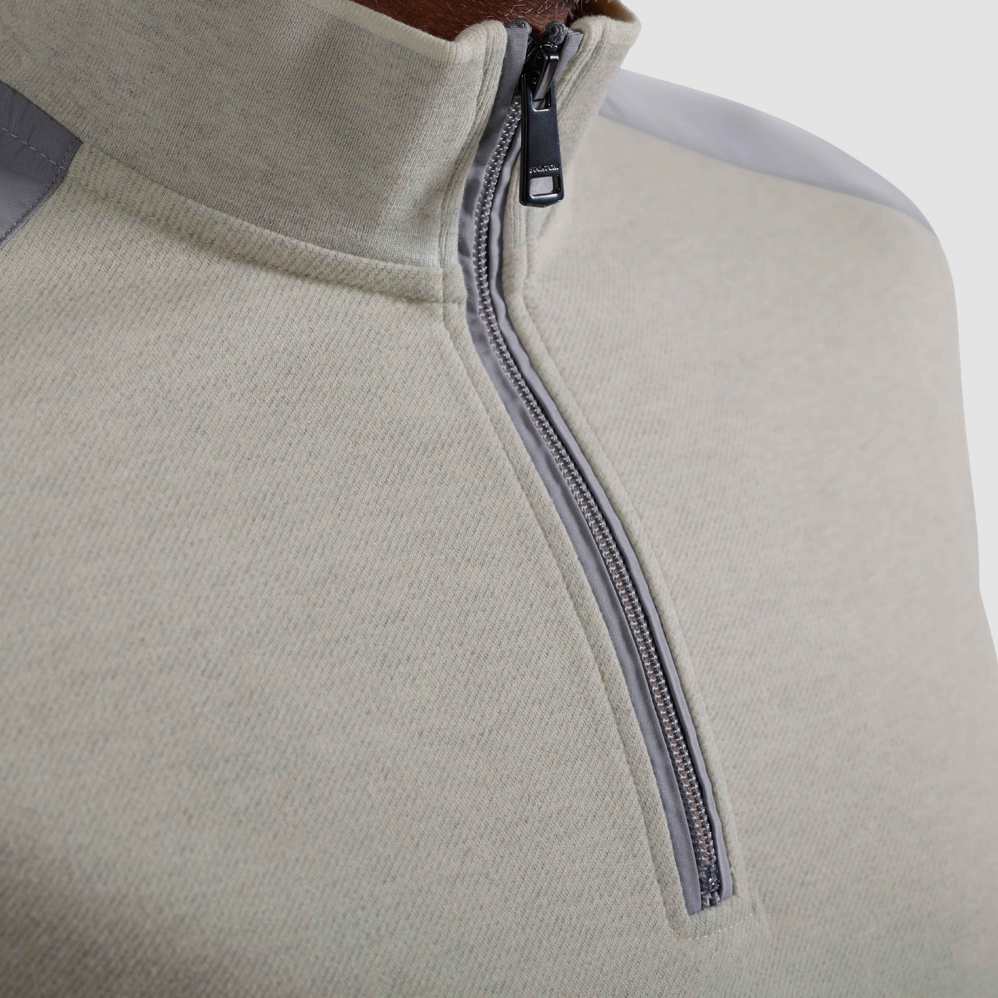 Diagonal Stripe Melange Quarter Zip