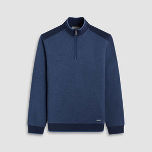 Diagonal Stripe Melange Quarter Zip