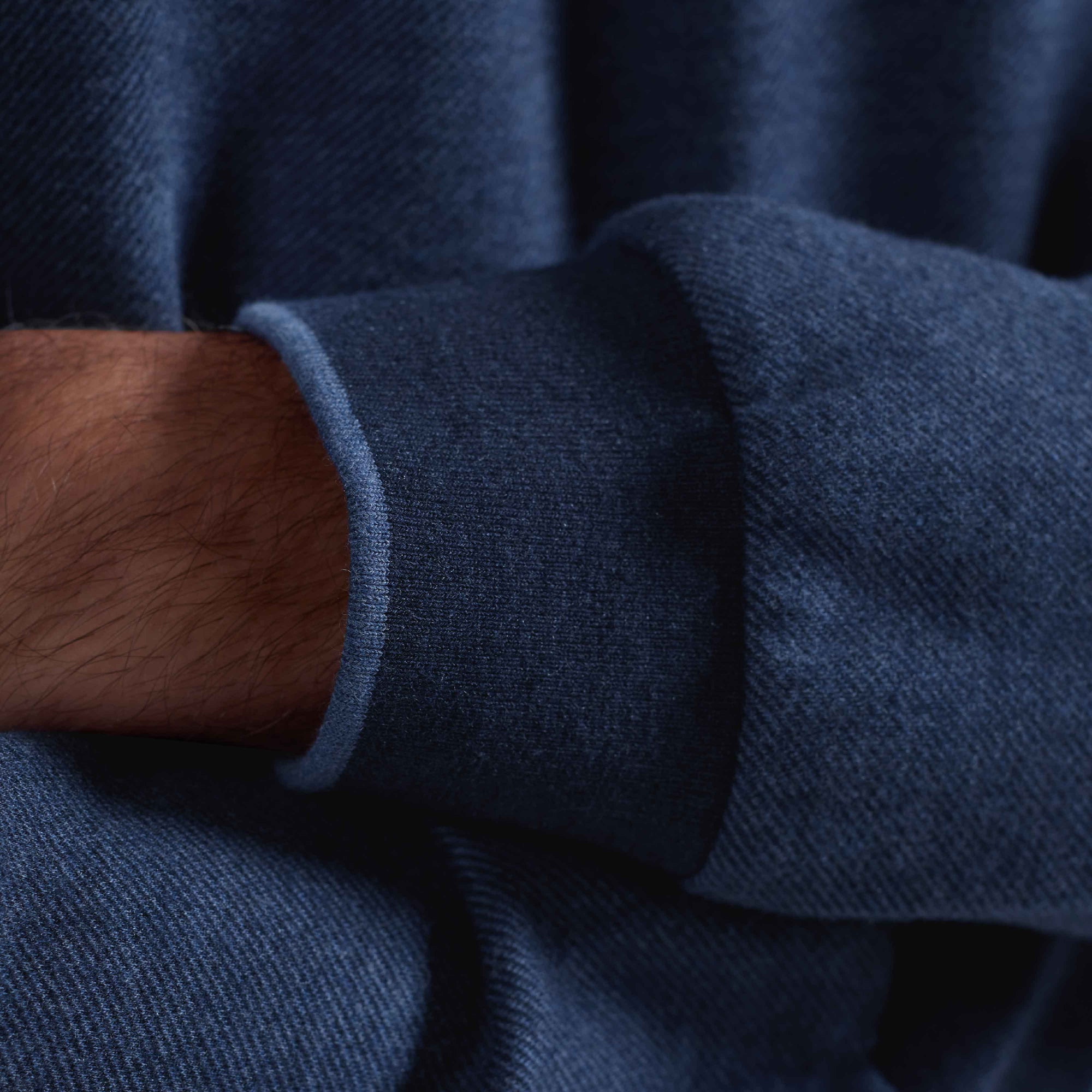 Diagonal Stripe Melange Quarter Zip