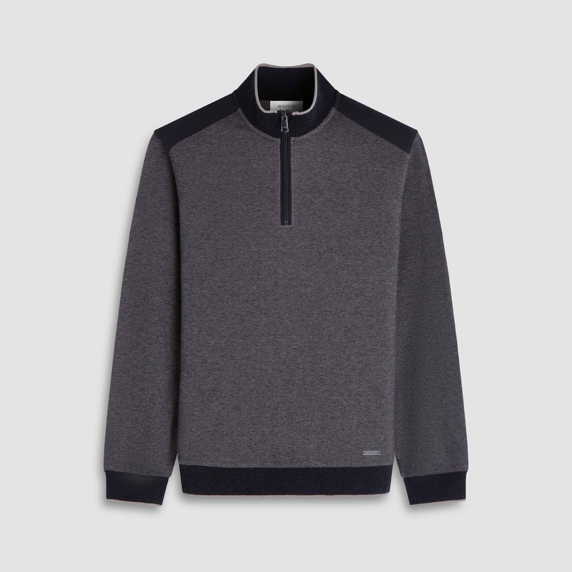 Diagonal Stripe Melange Quarter Zip