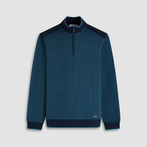 Diagonal Stripe Melange Quarter Zip