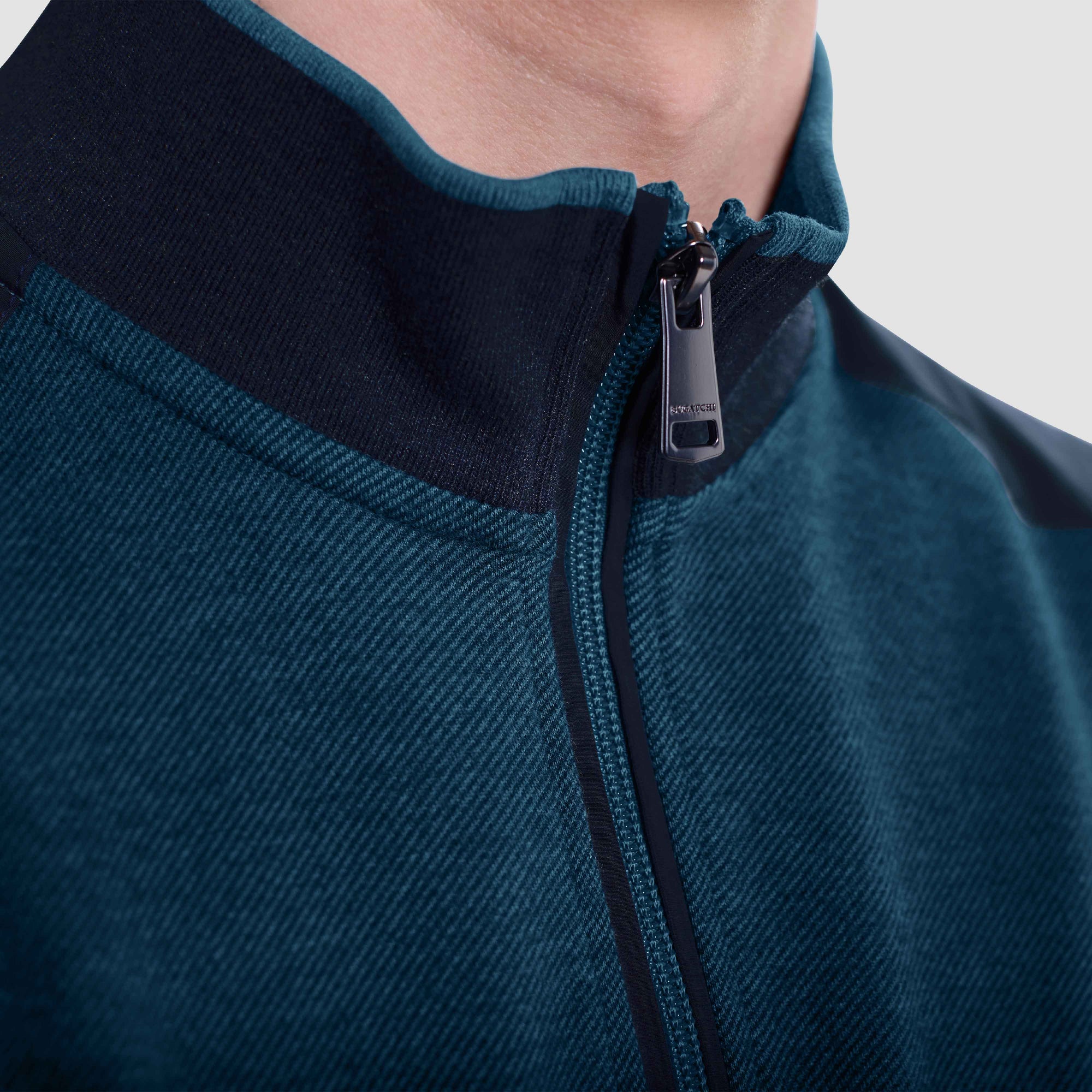 Diagonal Stripe Melange Quarter Zip