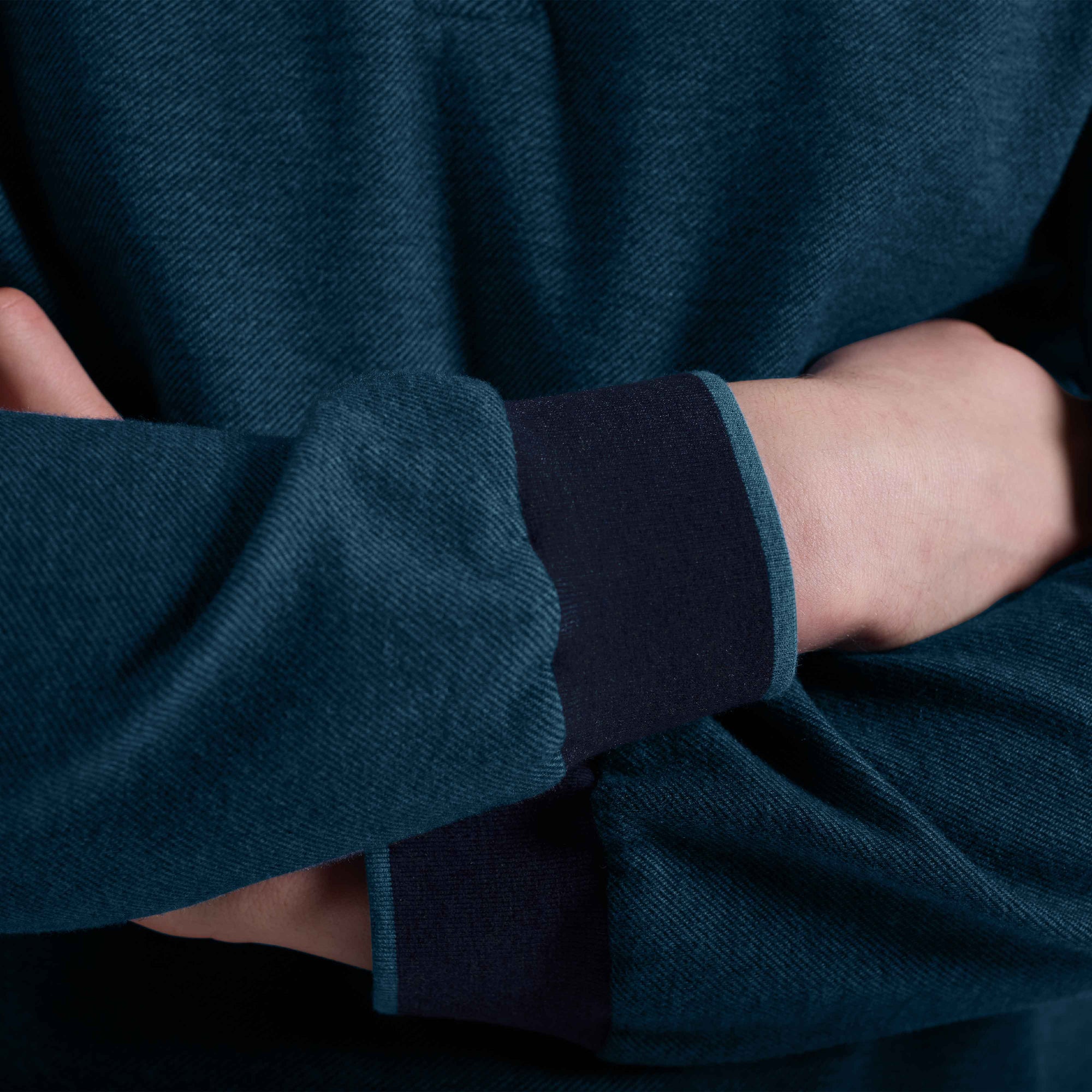 Diagonal Stripe Melange Quarter Zip