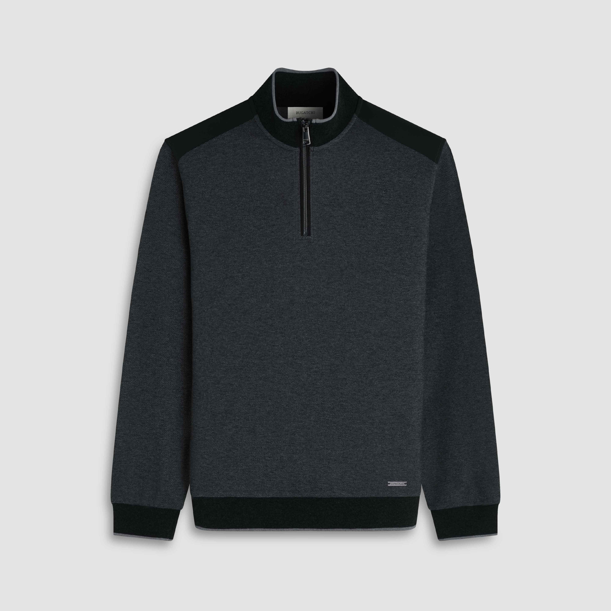 Diagonal Stripe Melange Quarter Zip