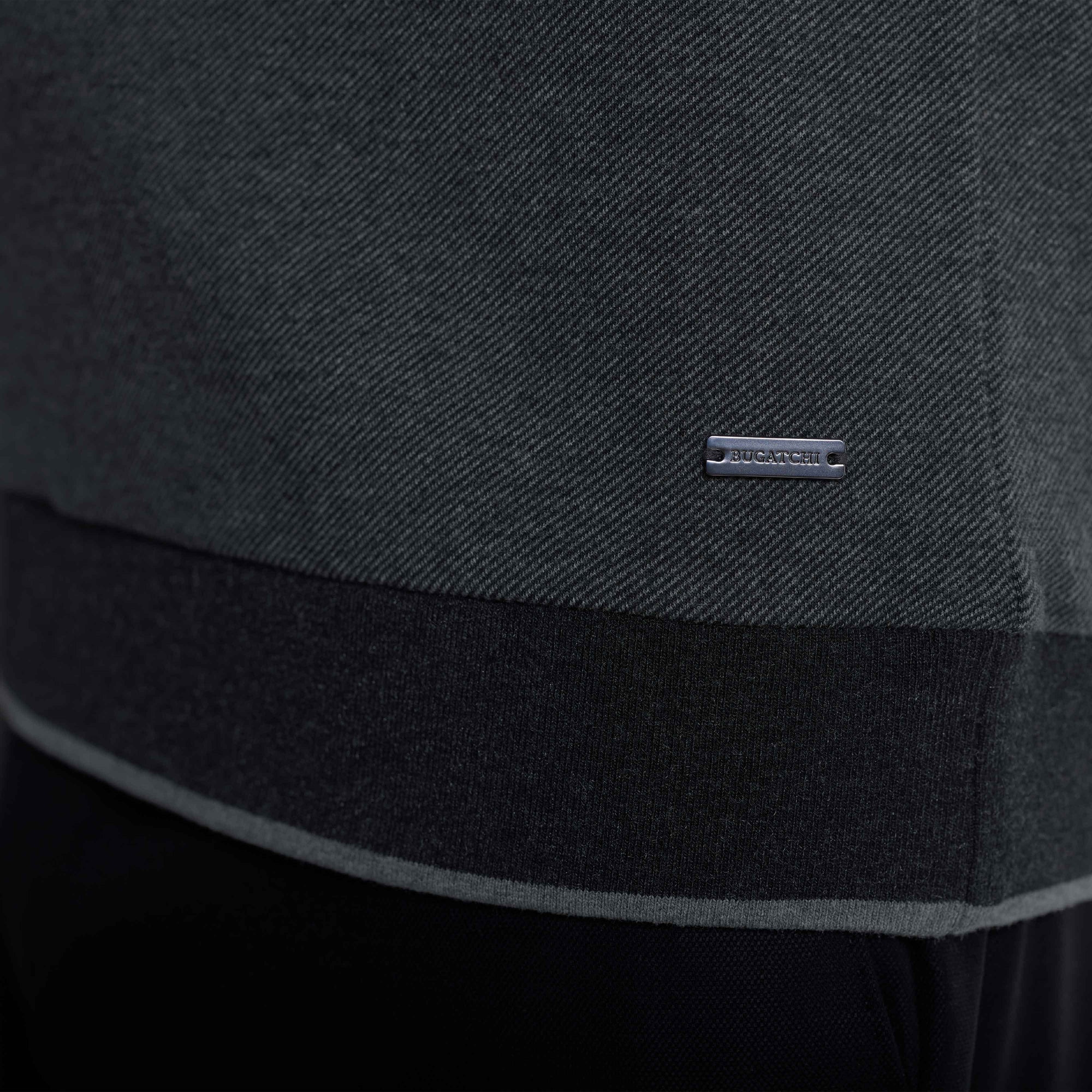 Diagonal Stripe Melange Quarter Zip