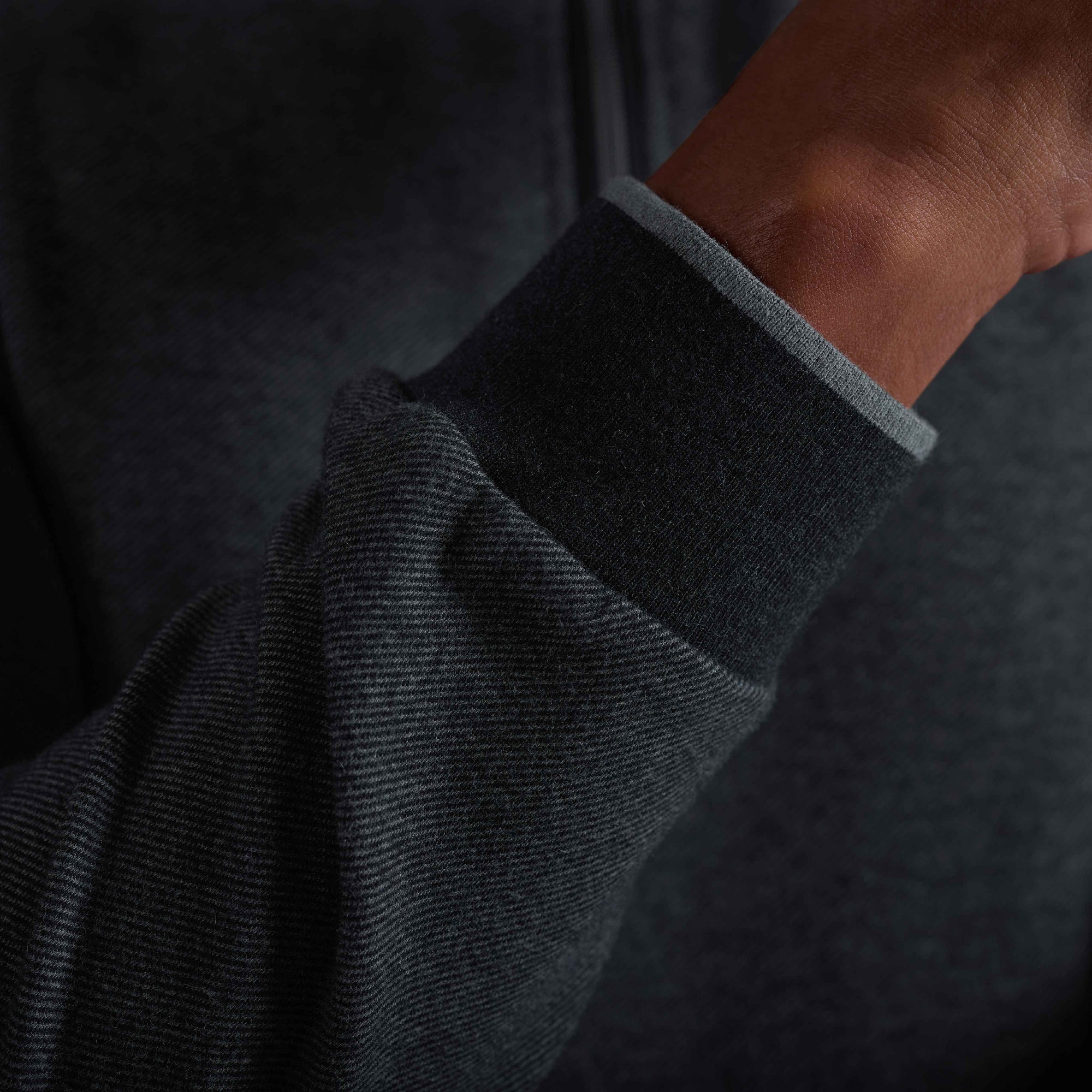 Diagonal Stripe Melange Quarter Zip