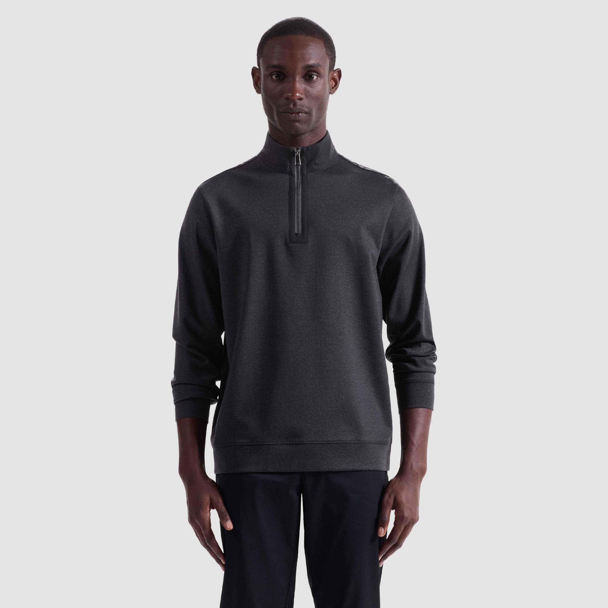 Twill-Effect Performance Quarter Zip