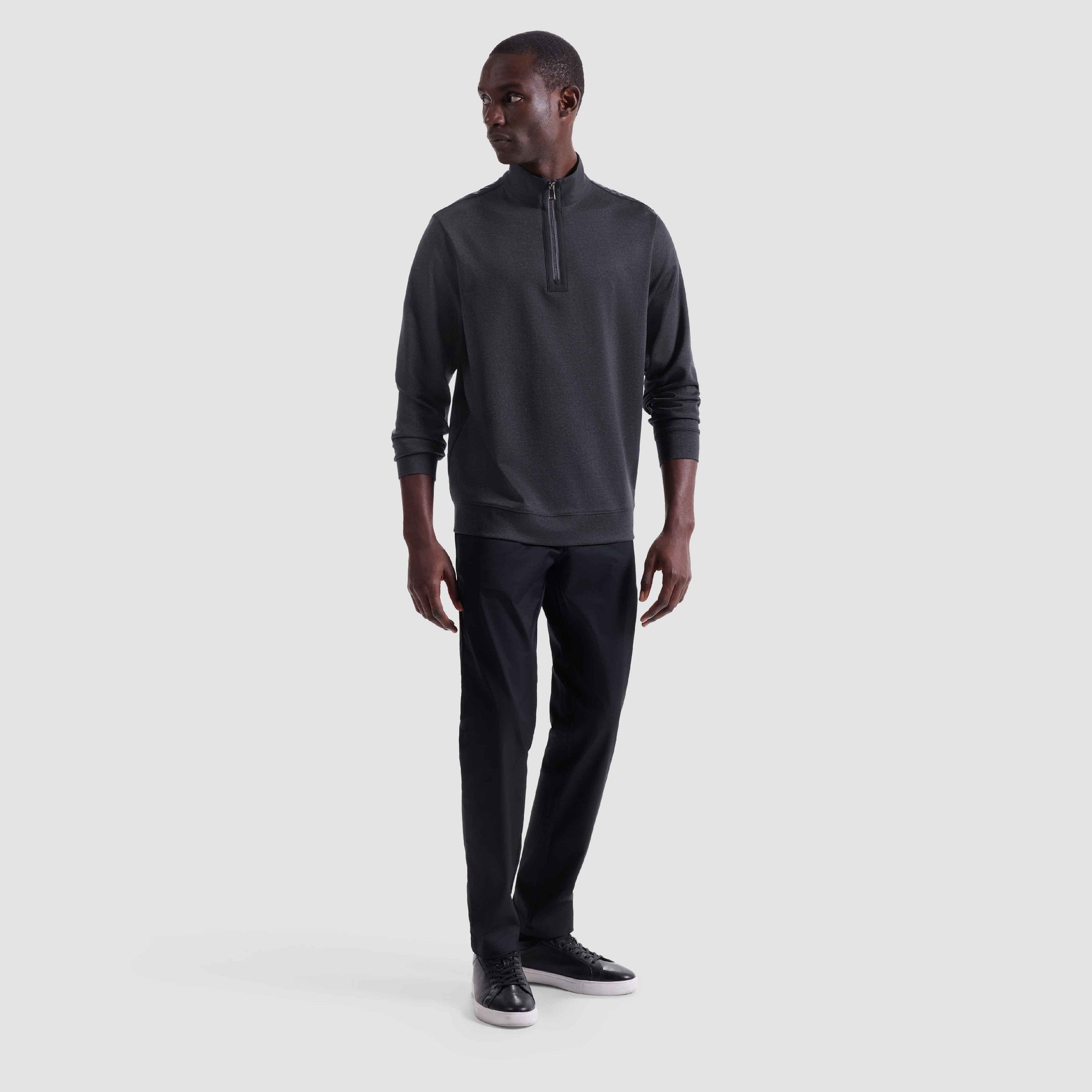 Twill-Effect Performance Quarter Zip