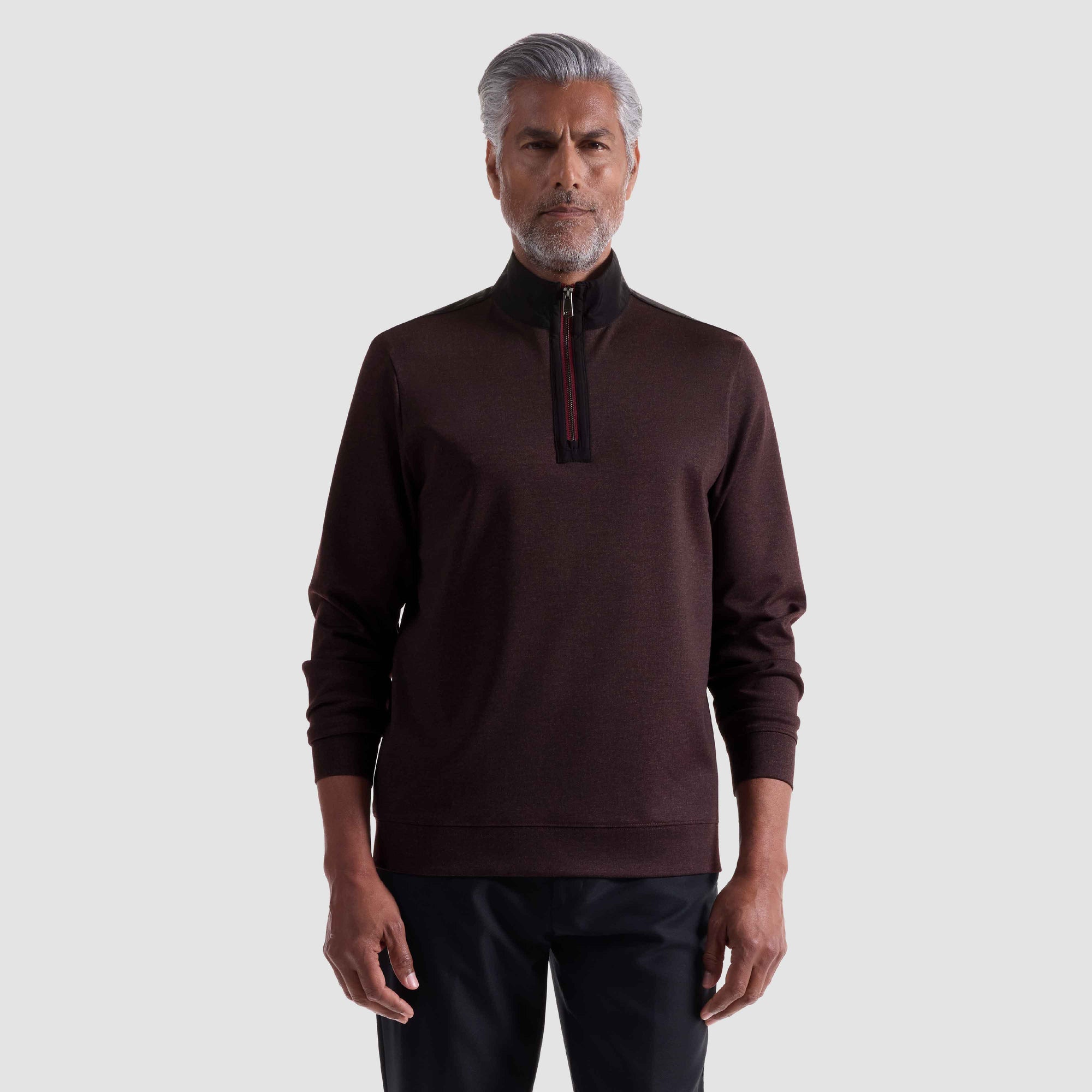 Twill-Effect Performance Quarter Zip
