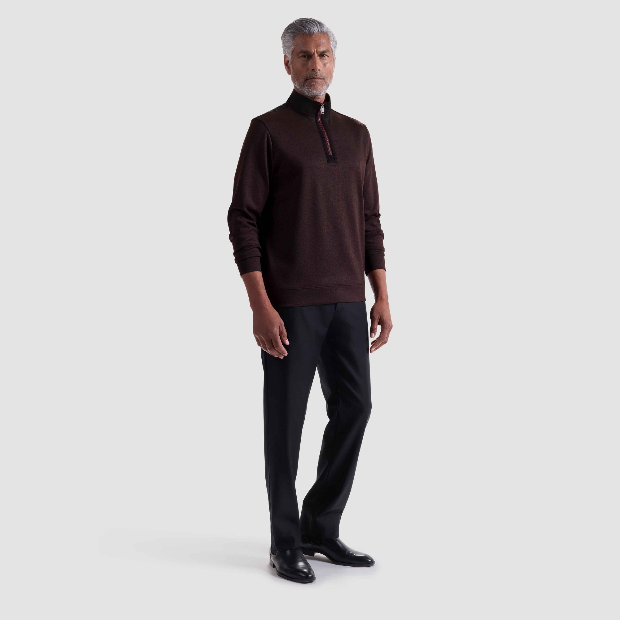 Twill-Effect Performance Quarter Zip