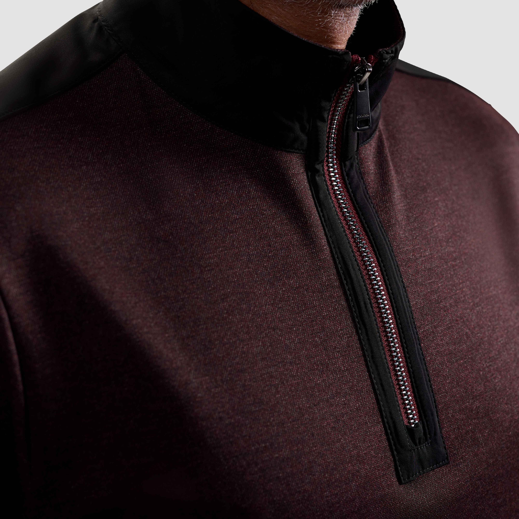 Twill-Effect Performance Quarter Zip