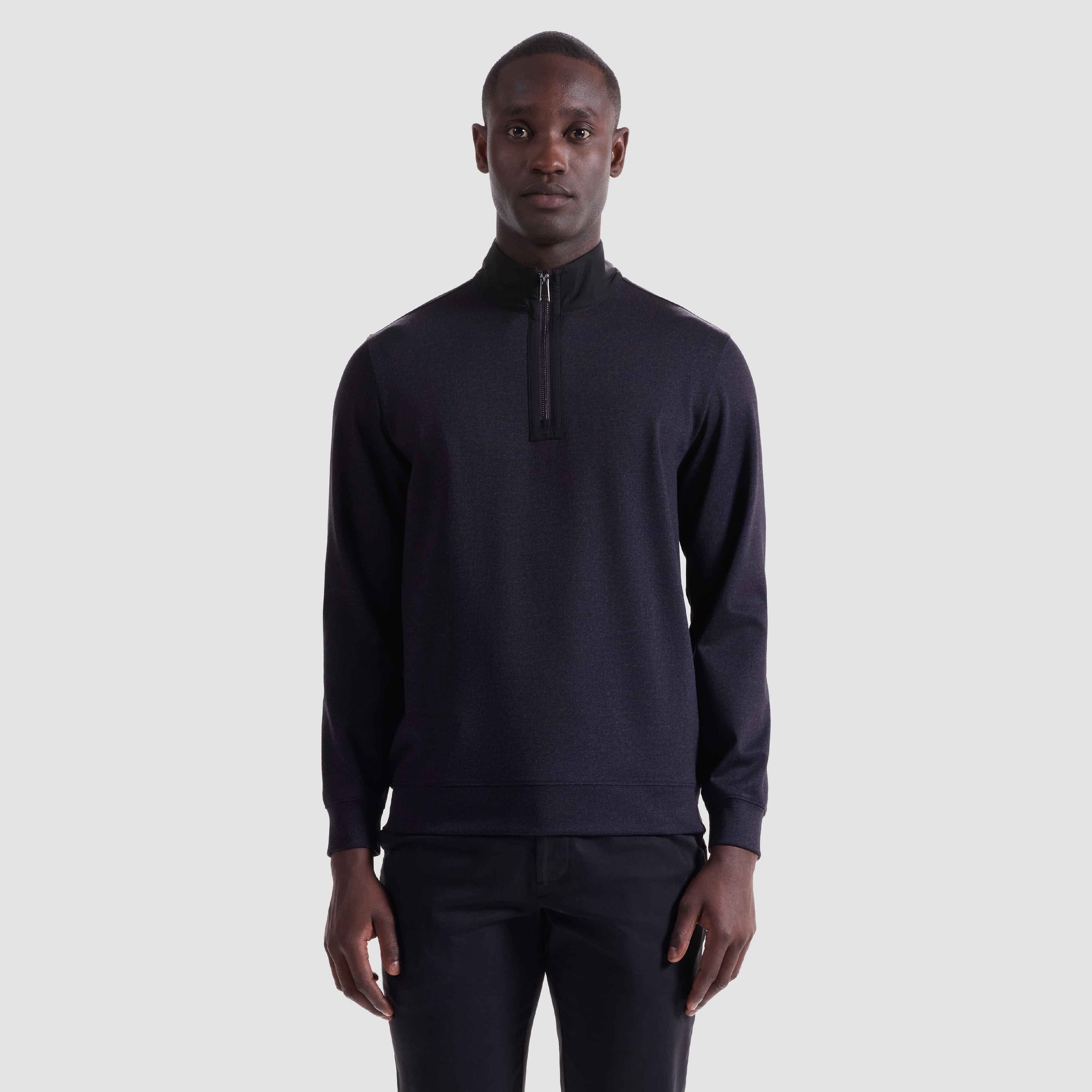 Twill-Effect Performance Quarter Zip