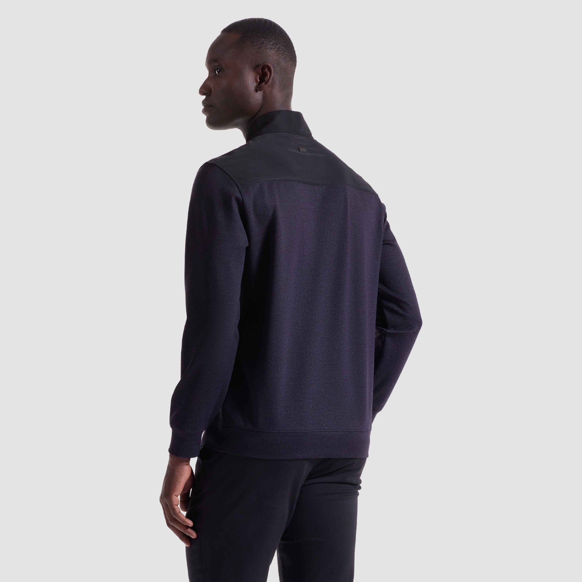 Twill-Effect Performance Quarter Zip