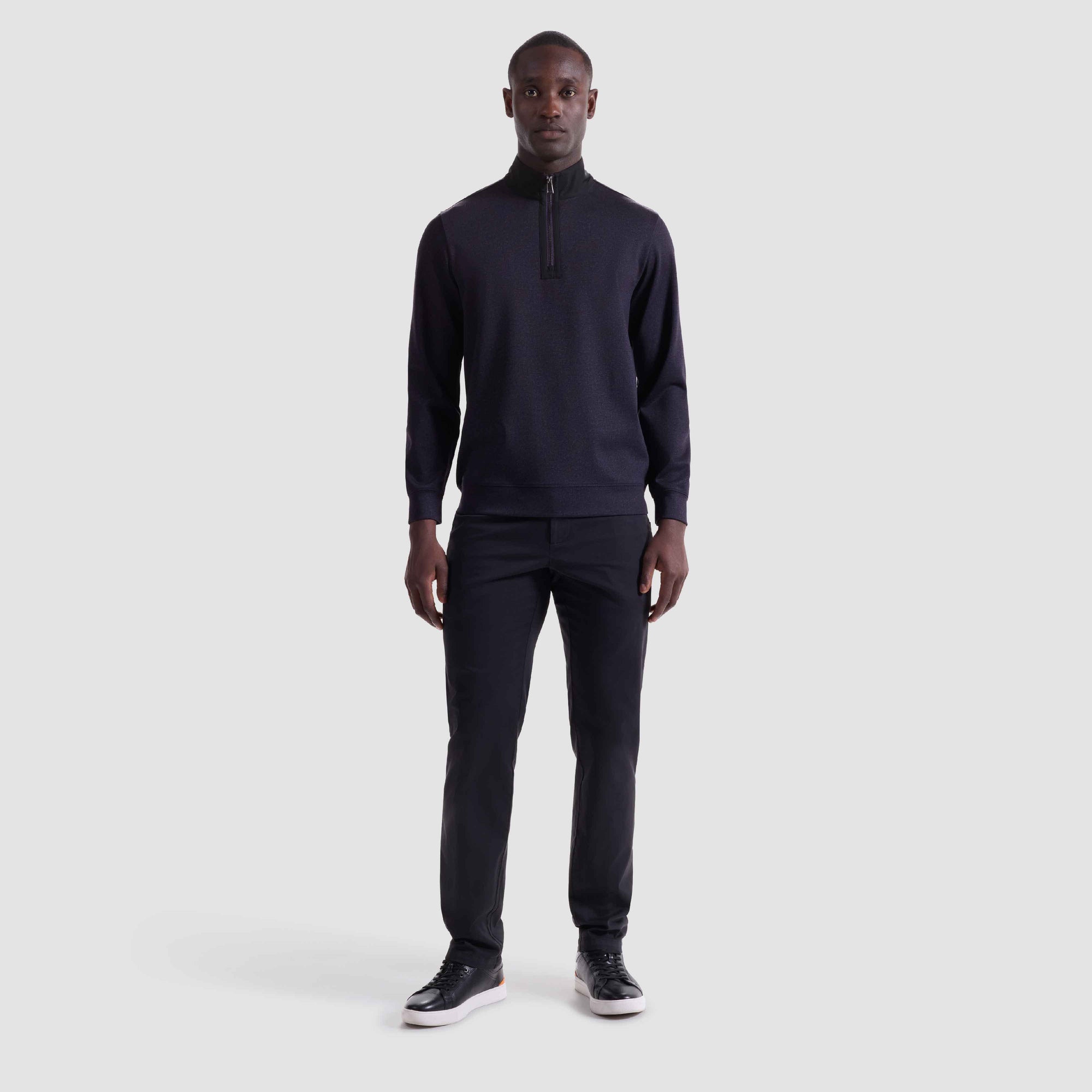 Twill-Effect Performance Quarter Zip