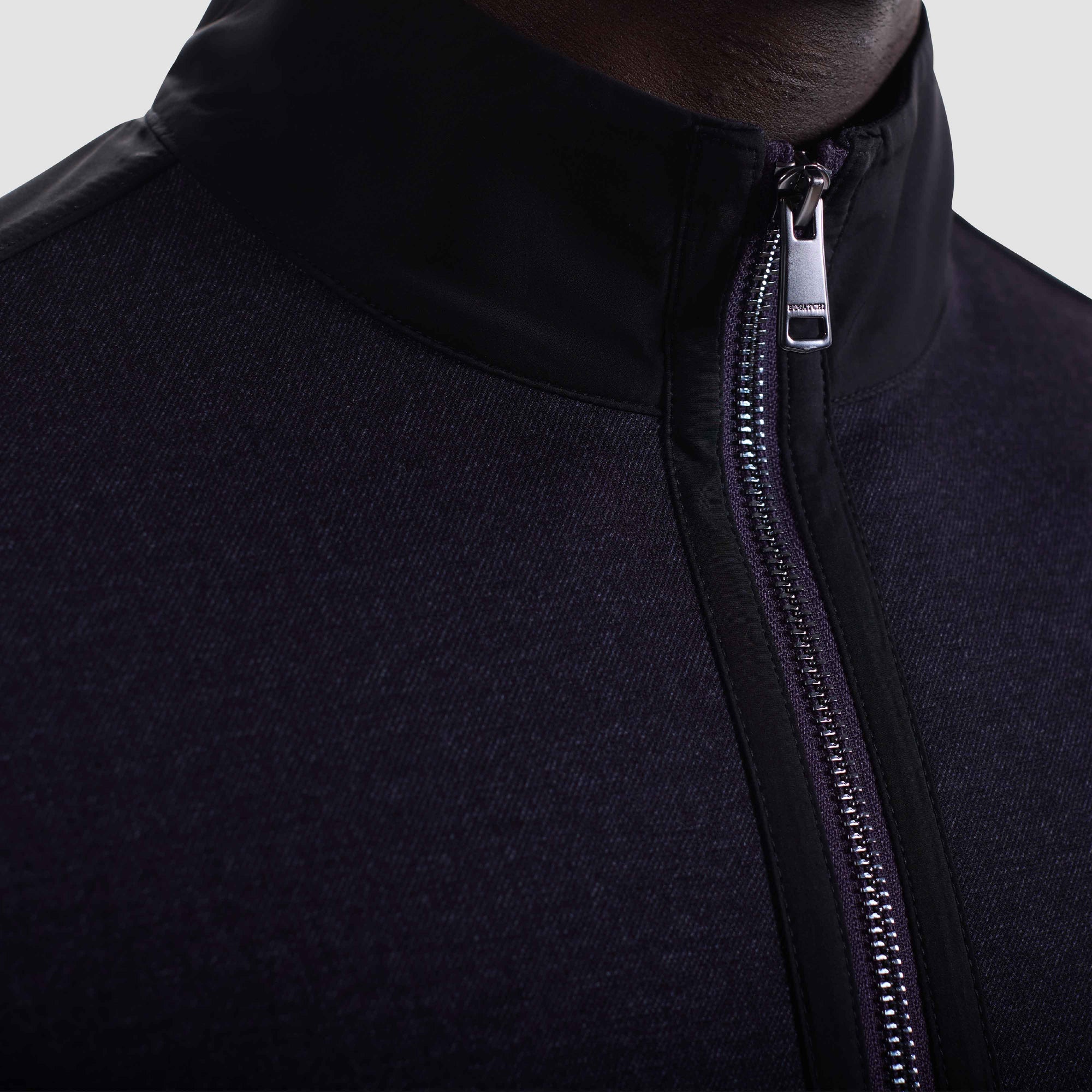 Twill-Effect Performance Quarter Zip
