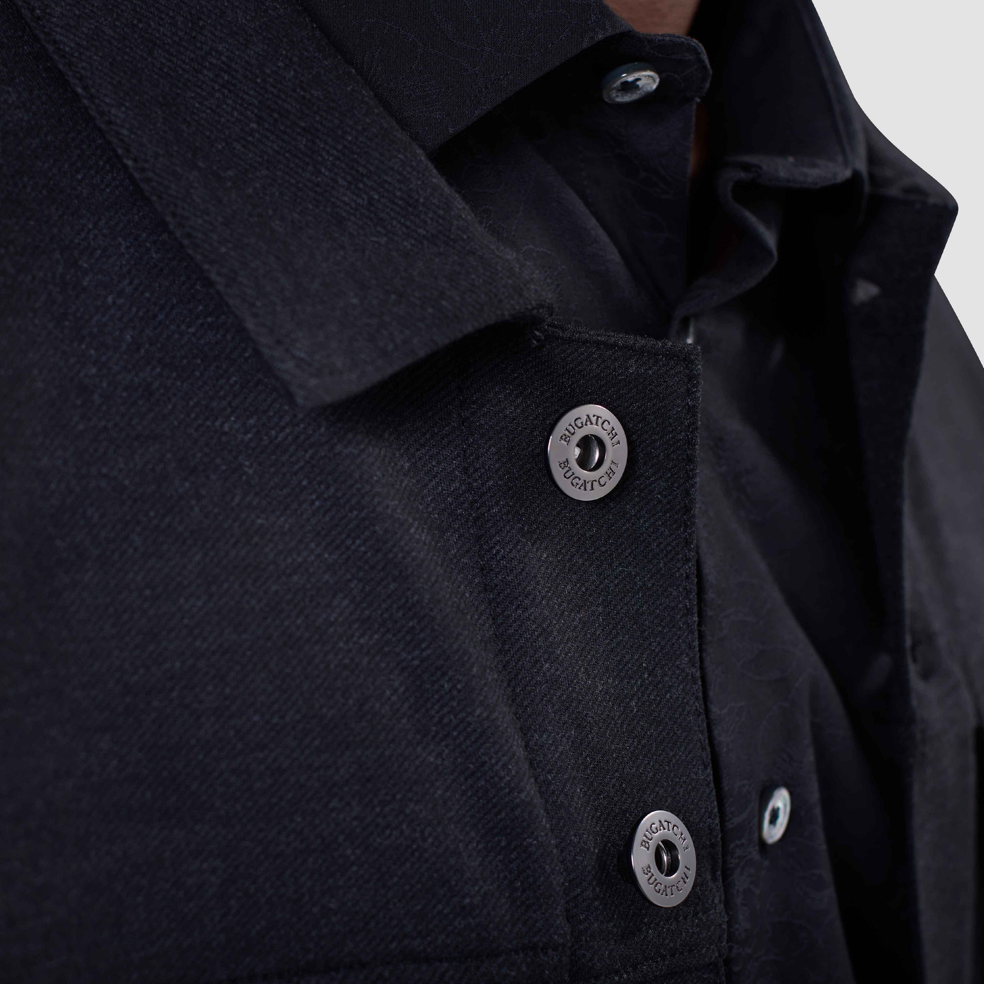 Twill-Effect Knit Trucker Jacket