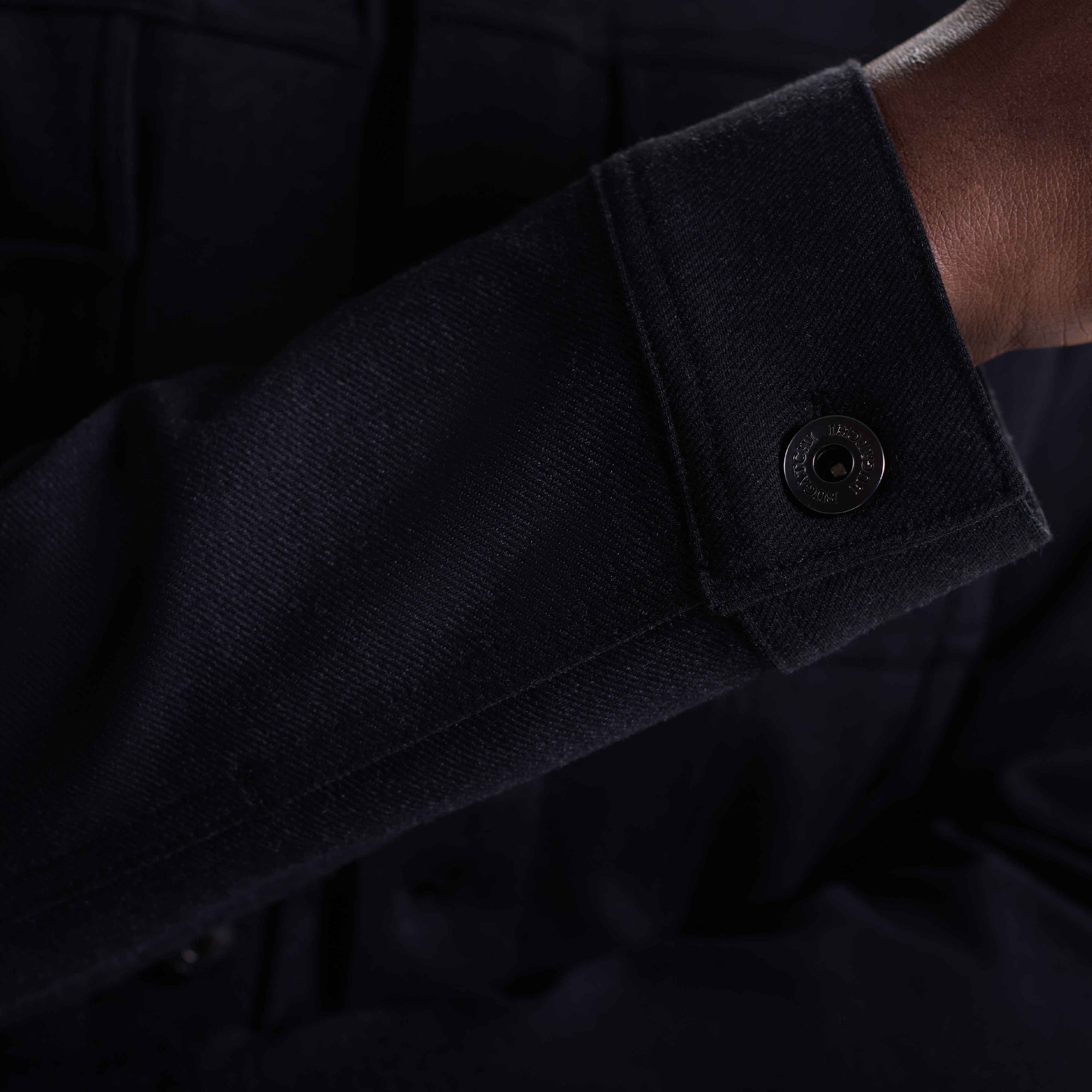 Twill-Effect Knit Trucker Jacket