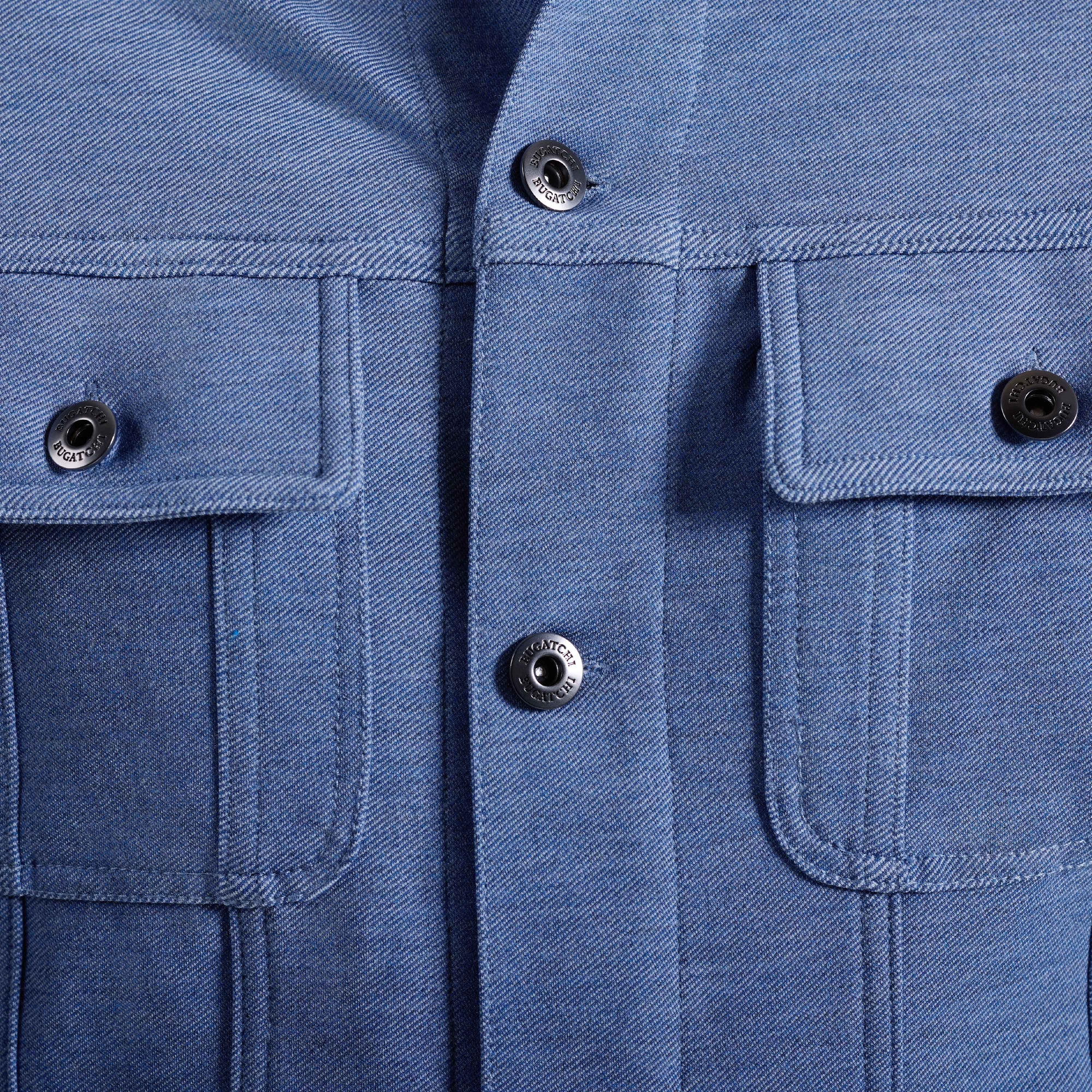 Twill-Effect Knit Trucker Jacket