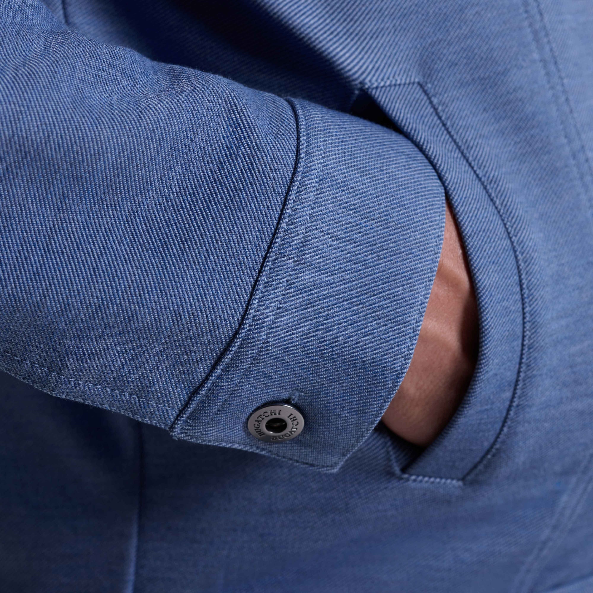 Twill-Effect Knit Trucker Jacket