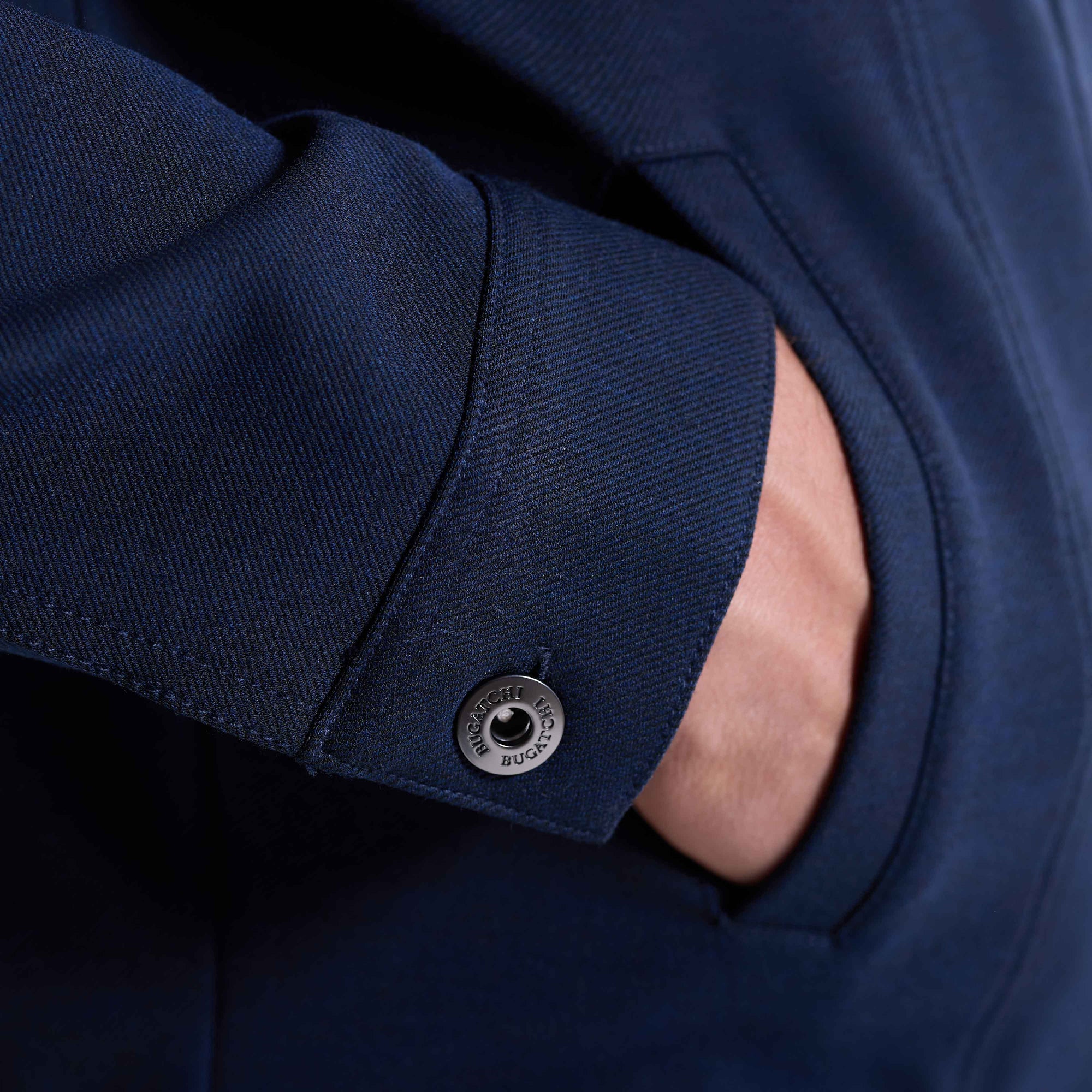 Twill-Effect Knit Trucker Jacket