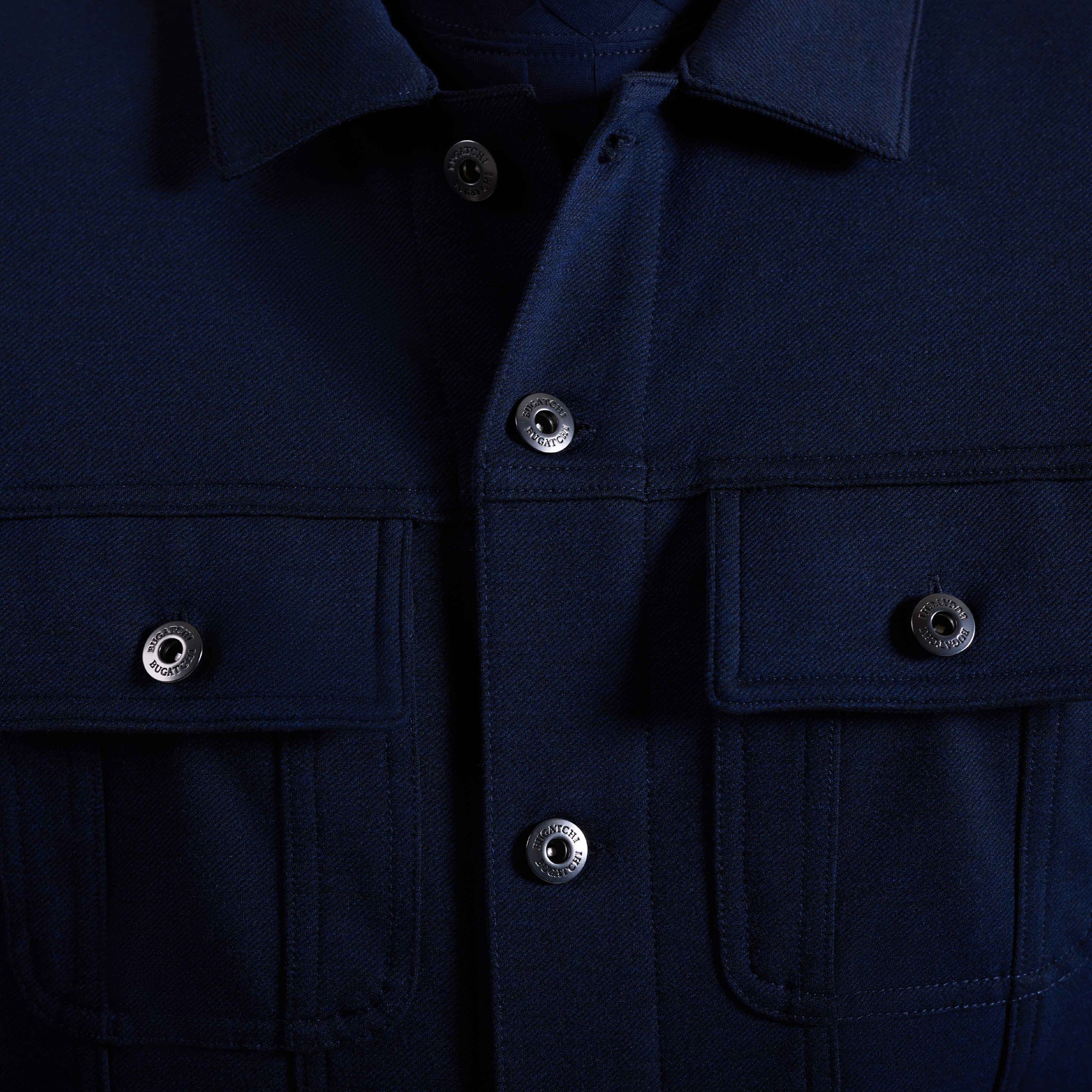 Twill-Effect Knit Trucker Jacket