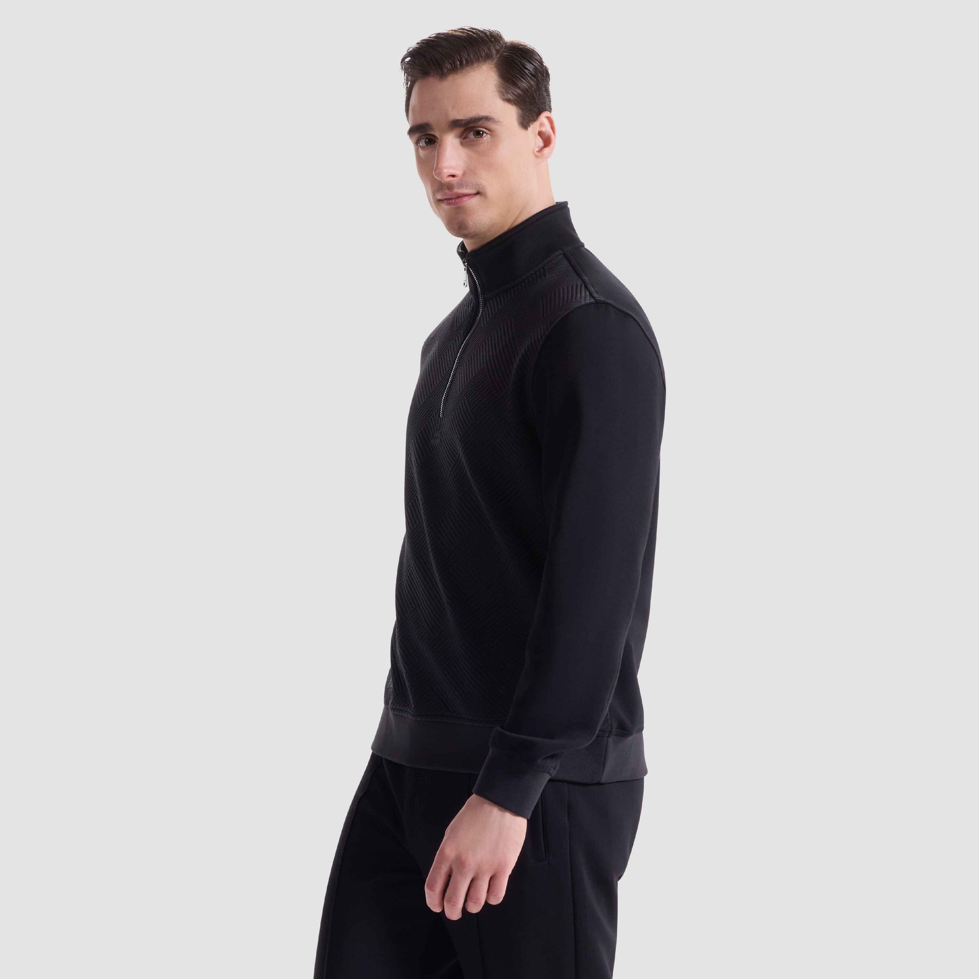 Soft Touch Geometric Performance Quarter Zip