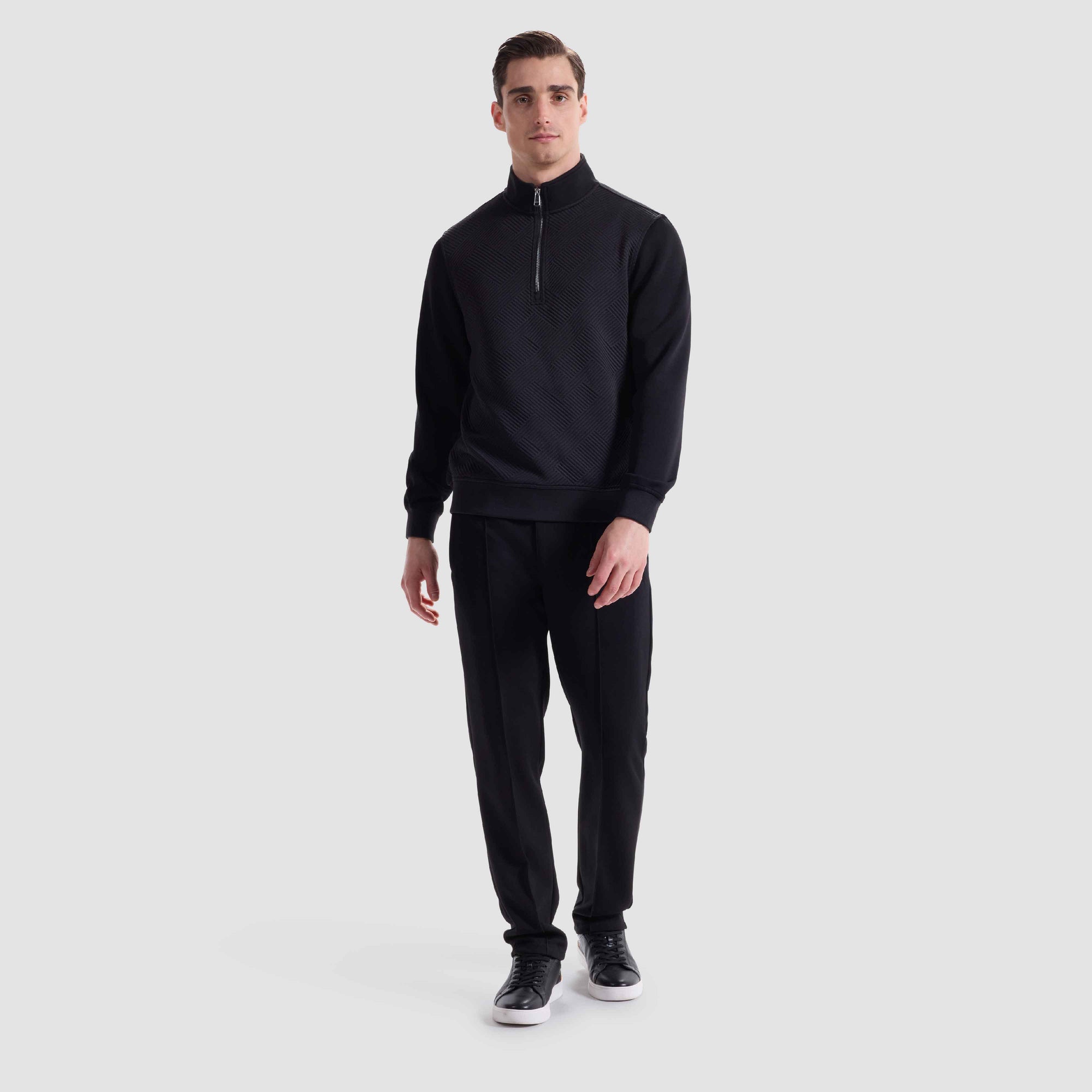 Soft Touch Geometric Performance Quarter Zip