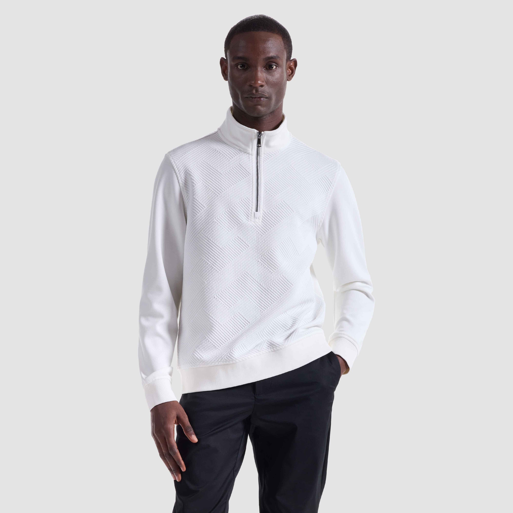 Soft Touch Geometric Performance Quarter Zip