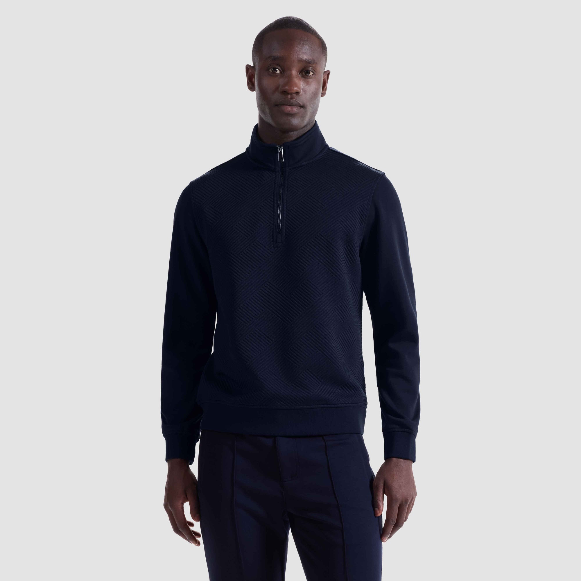 Soft Touch Geometric Performance Quarter Zip