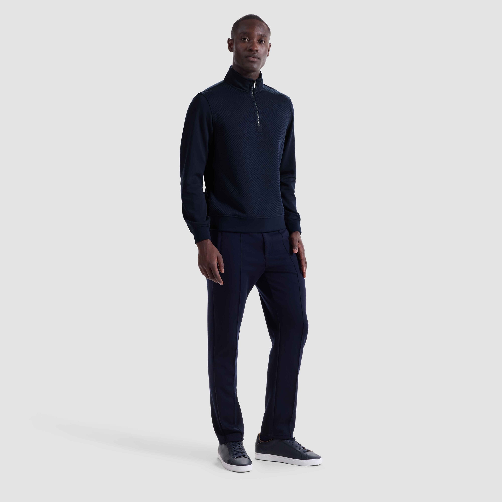 Soft Touch Geometric Performance Quarter Zip