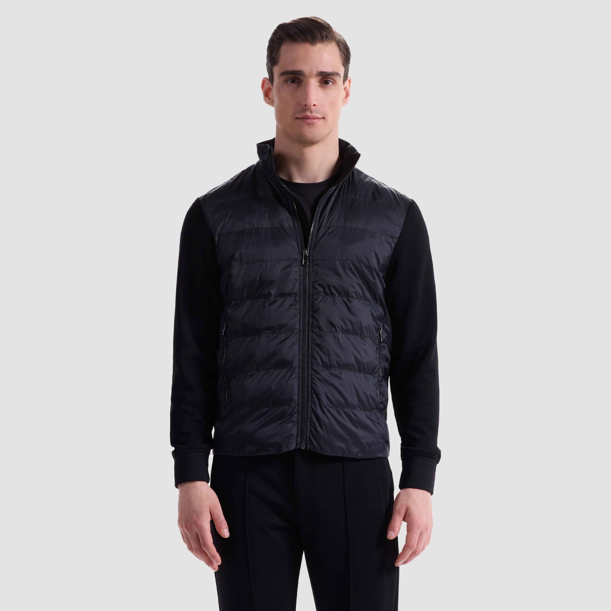 Soft Touch Quilted Front Performance Knit Jacket