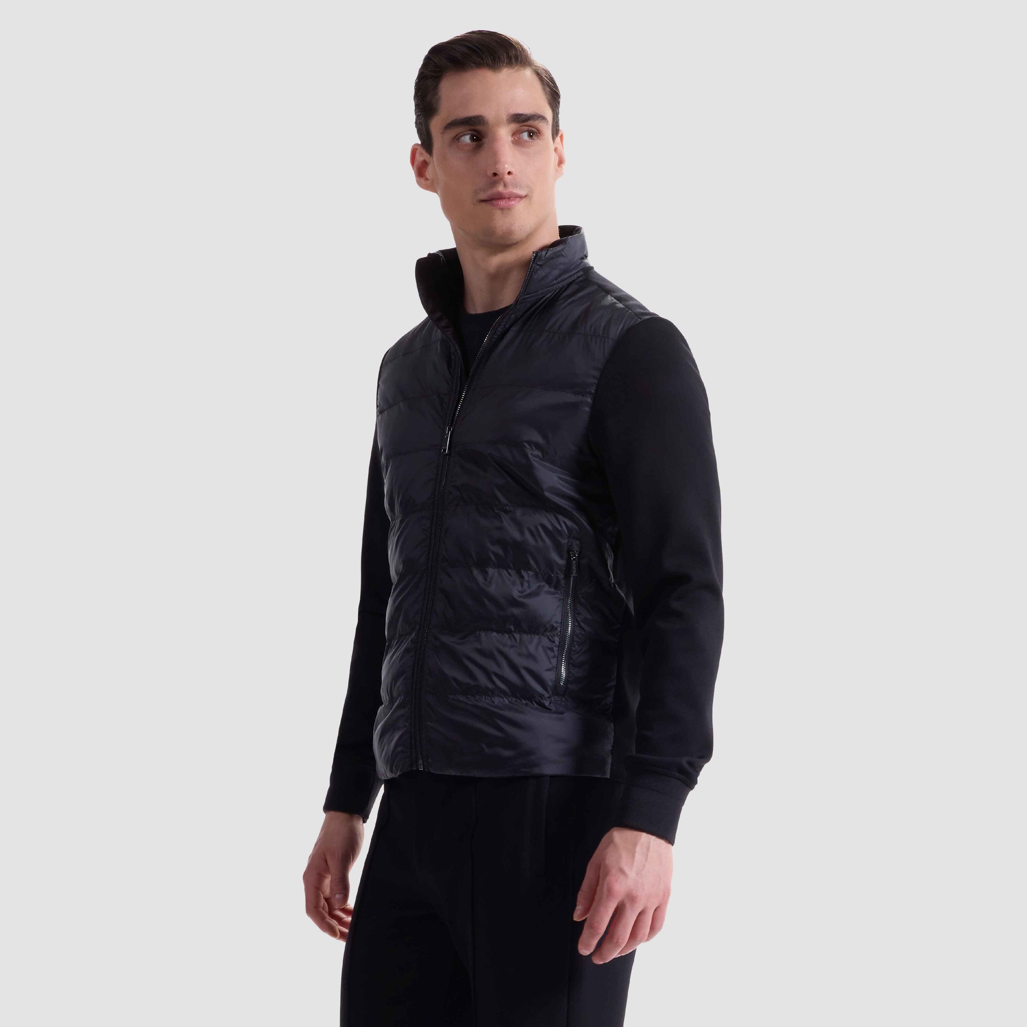 Soft Touch Quilted Front Performance Knit Jacket