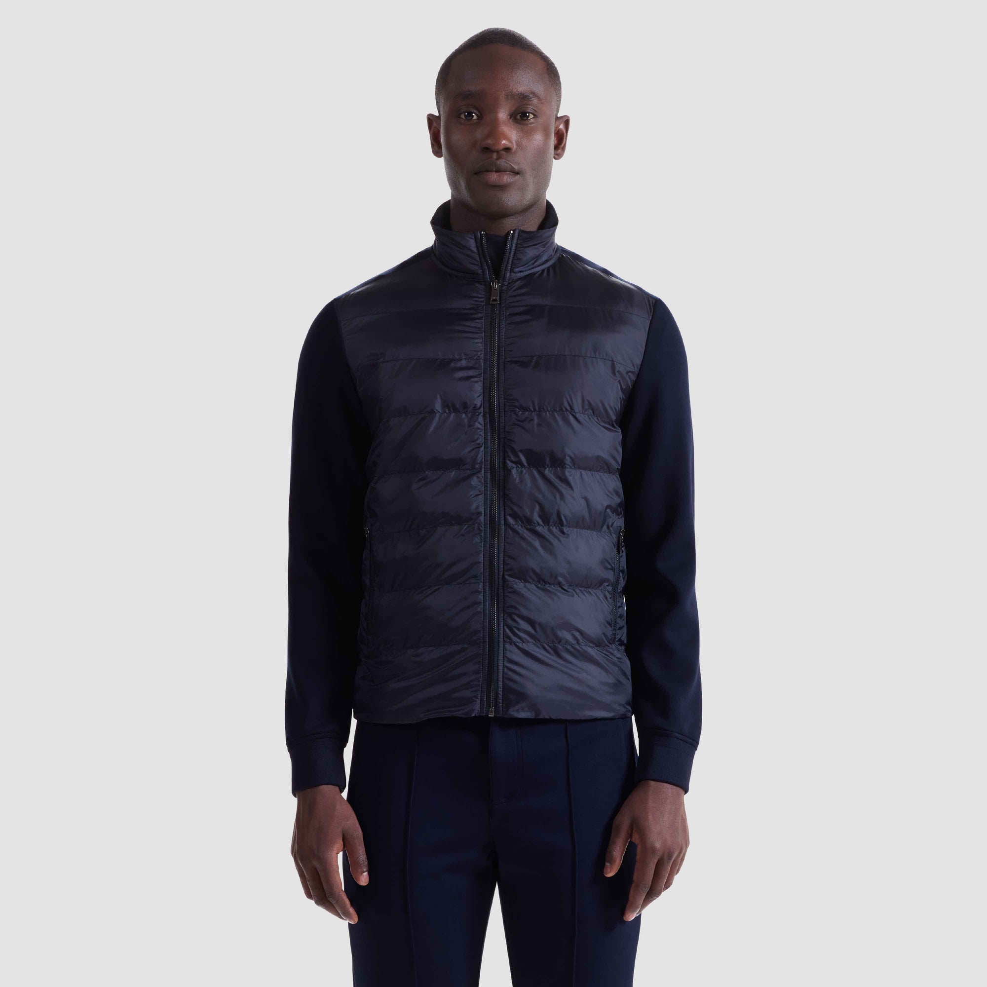 Soft Touch Quilted Front Performance Knit Jacket